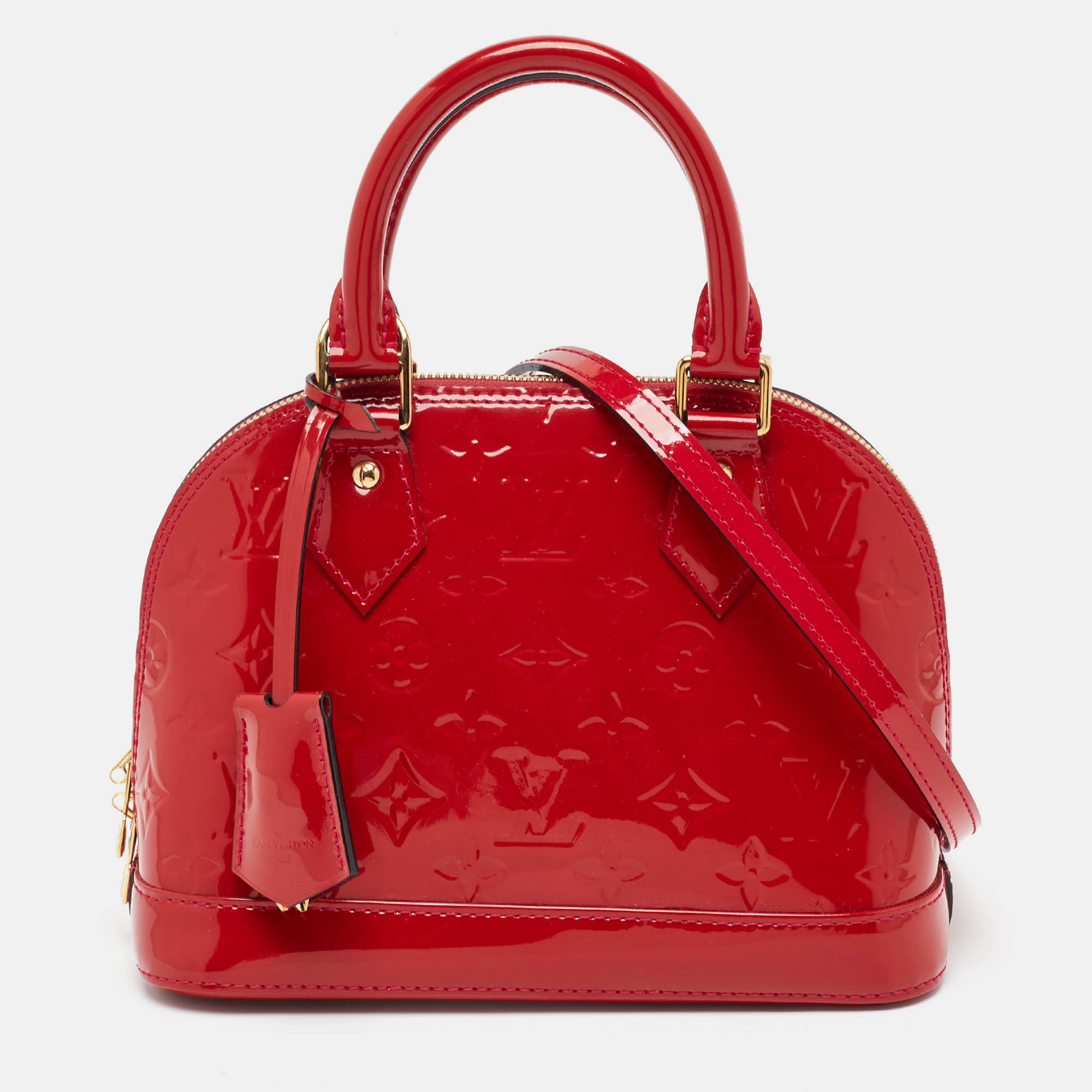 

Louis Vuitton Pomme D’amour Monogram Vernis Alma BB Bag, Red