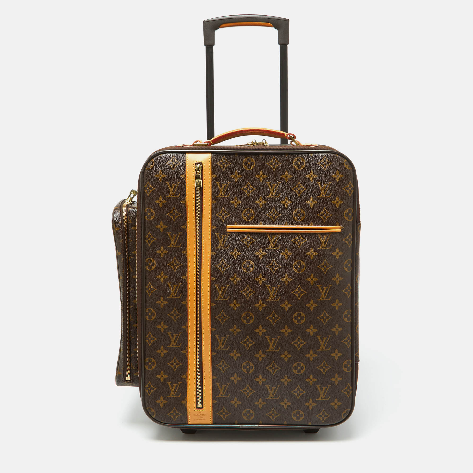 Pre-owned Louis Vuitton Monogram Canvas Bosphore 50 Luggage In Brown