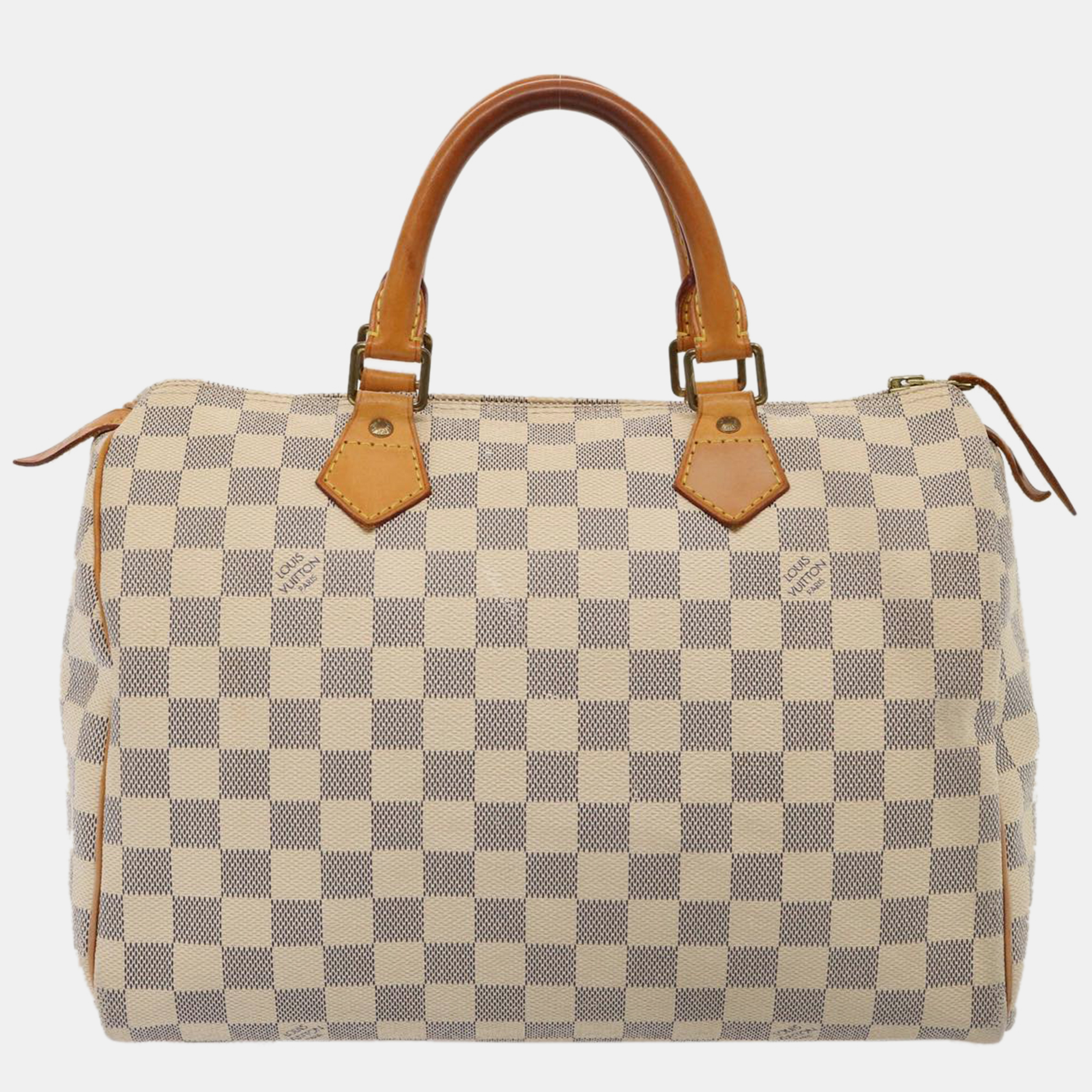 

Louis Vuitton White Damier Azur Canvas Speedy 30 handbag, Grey