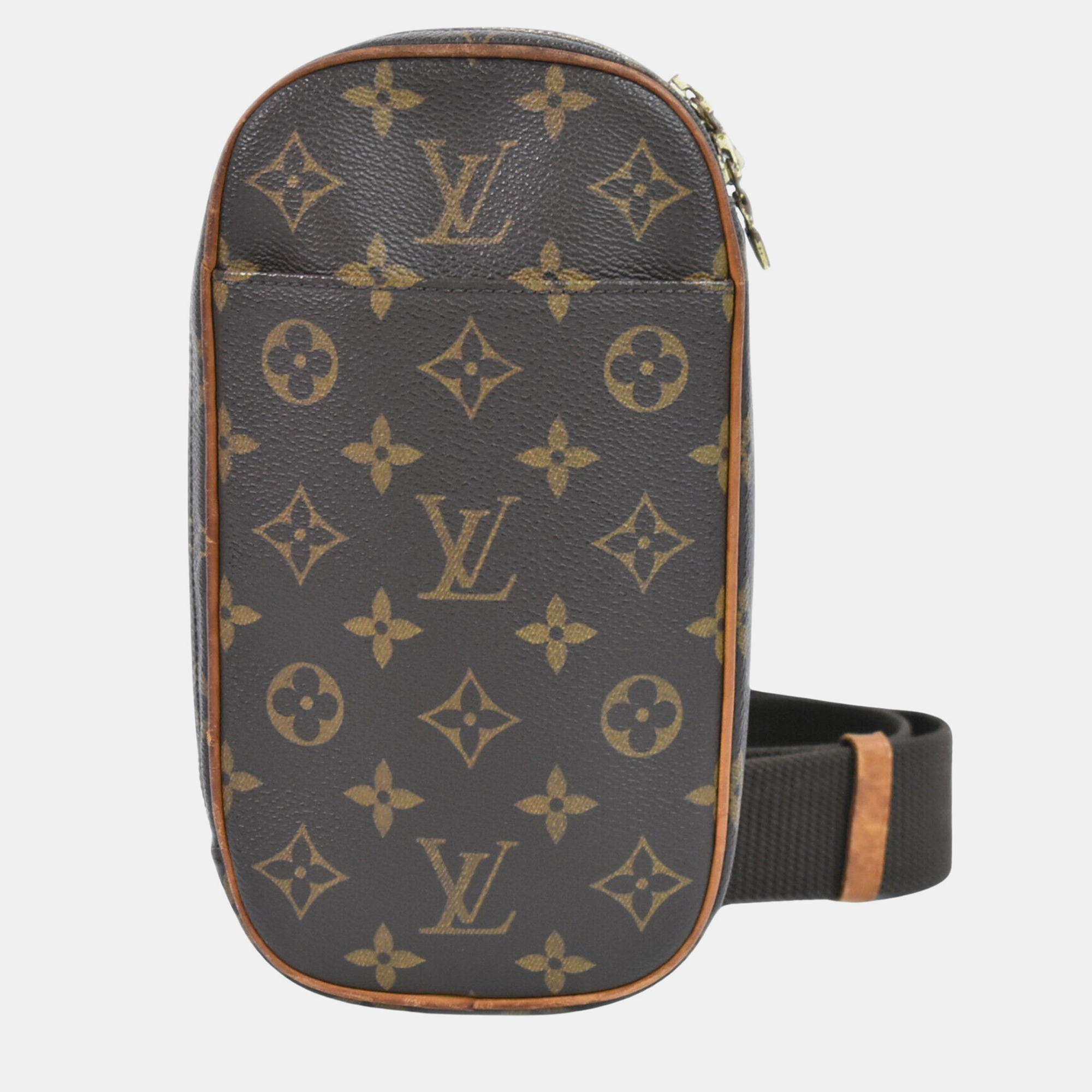 

Louis Vuitton Brown Canvas Pochette gange shoulder bag