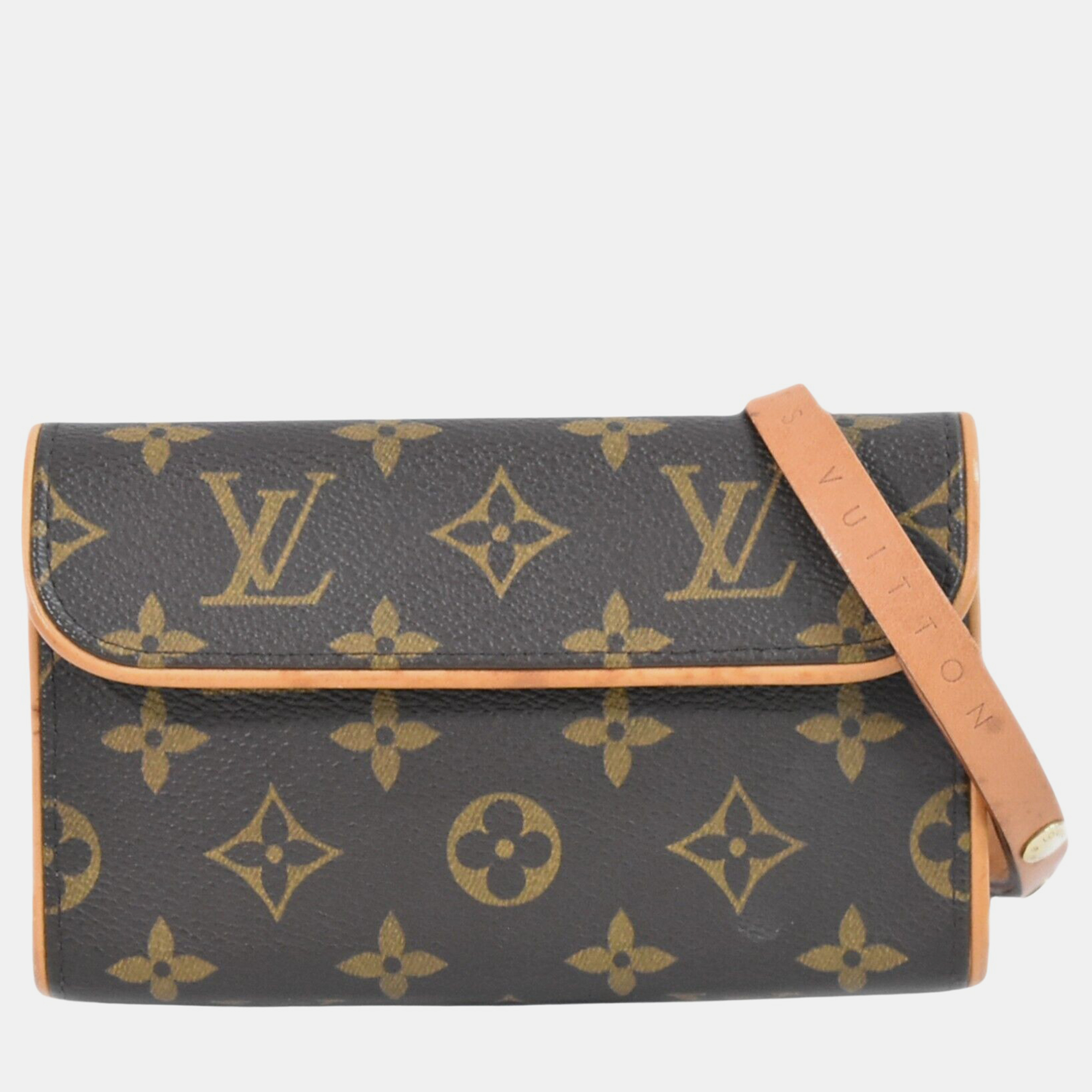 

Louis Vuitton Brown Monogram Canvas Pochette florentine clutch