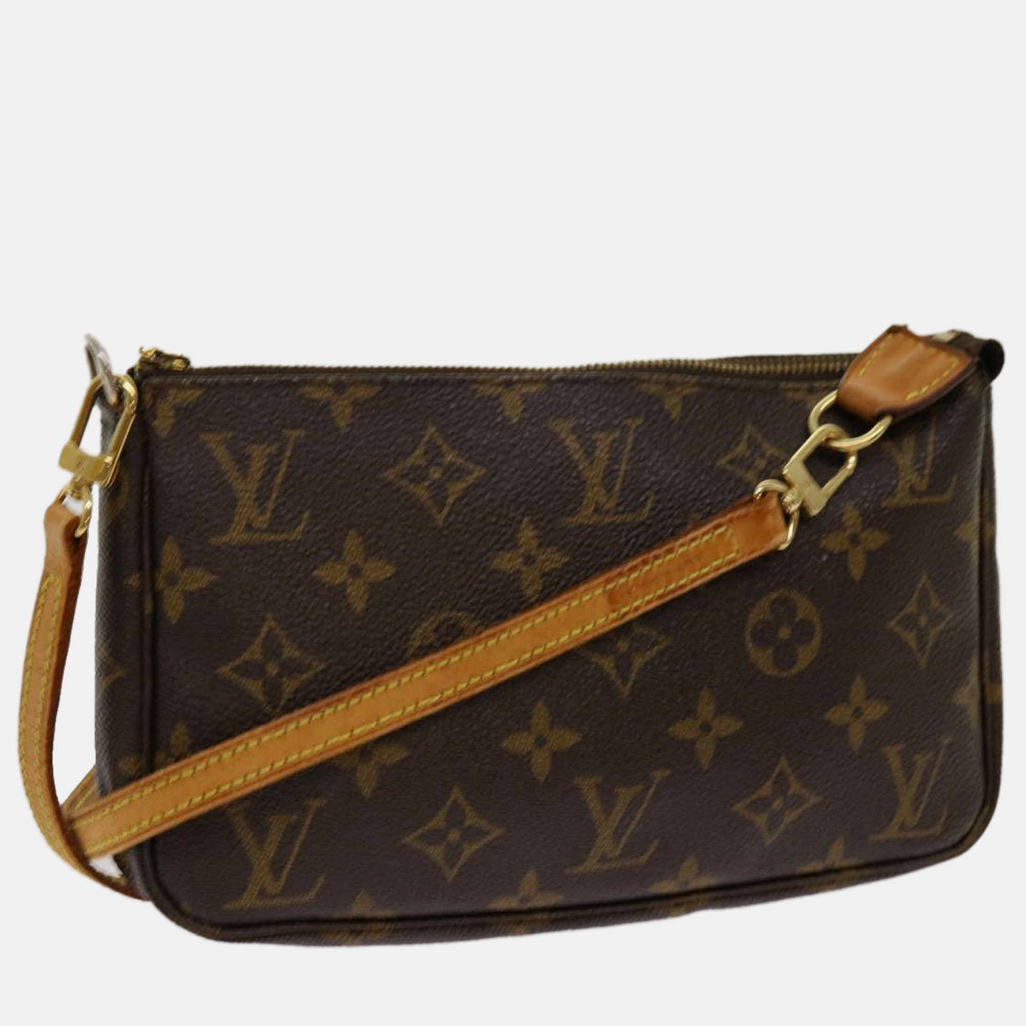 

Louis Vuitton Brown Monogram Canvas Mini Pochette Accessoires clutch bag