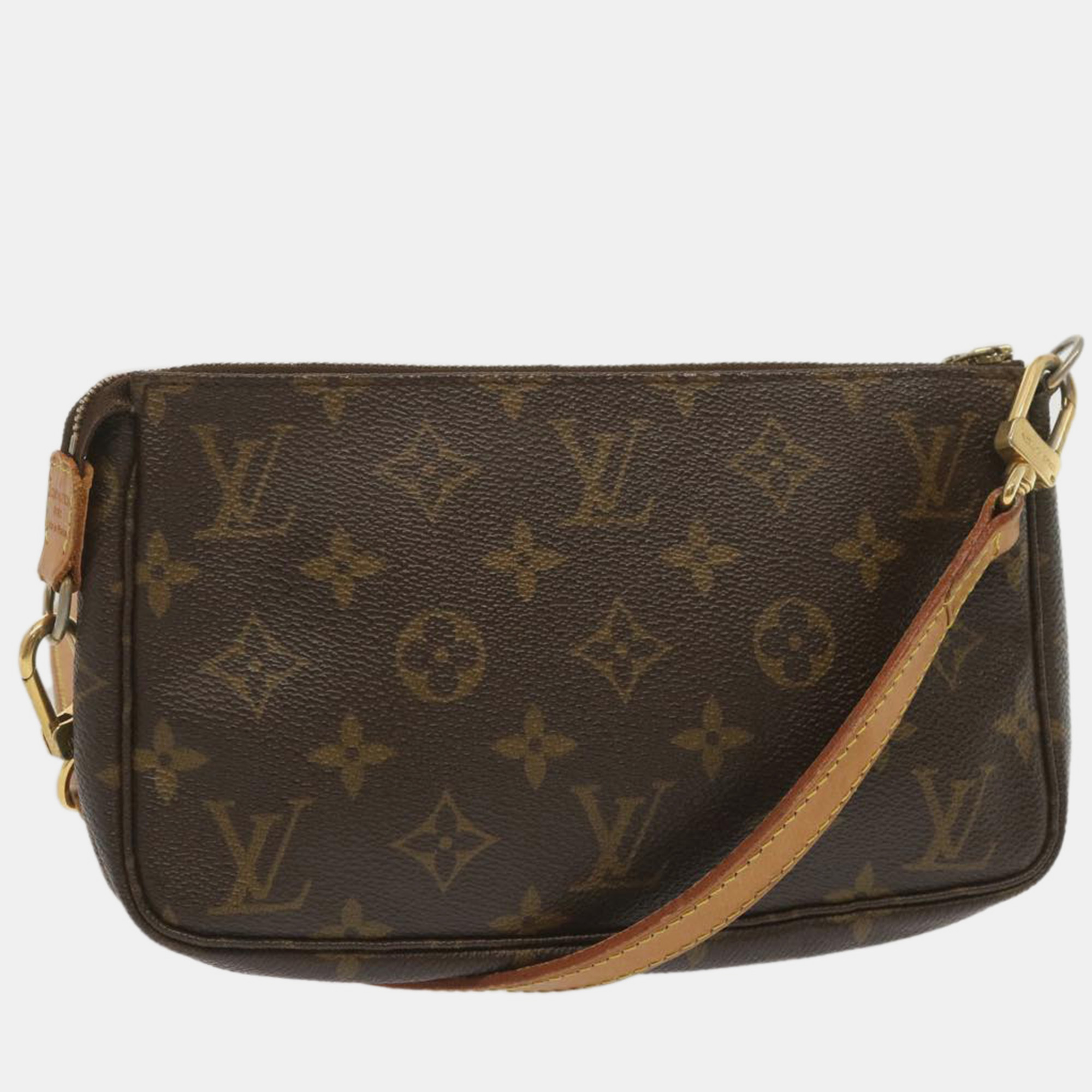 

Louis Vuitton Brown Monogram Canvas Mini Pochette Accessoires clutch bag