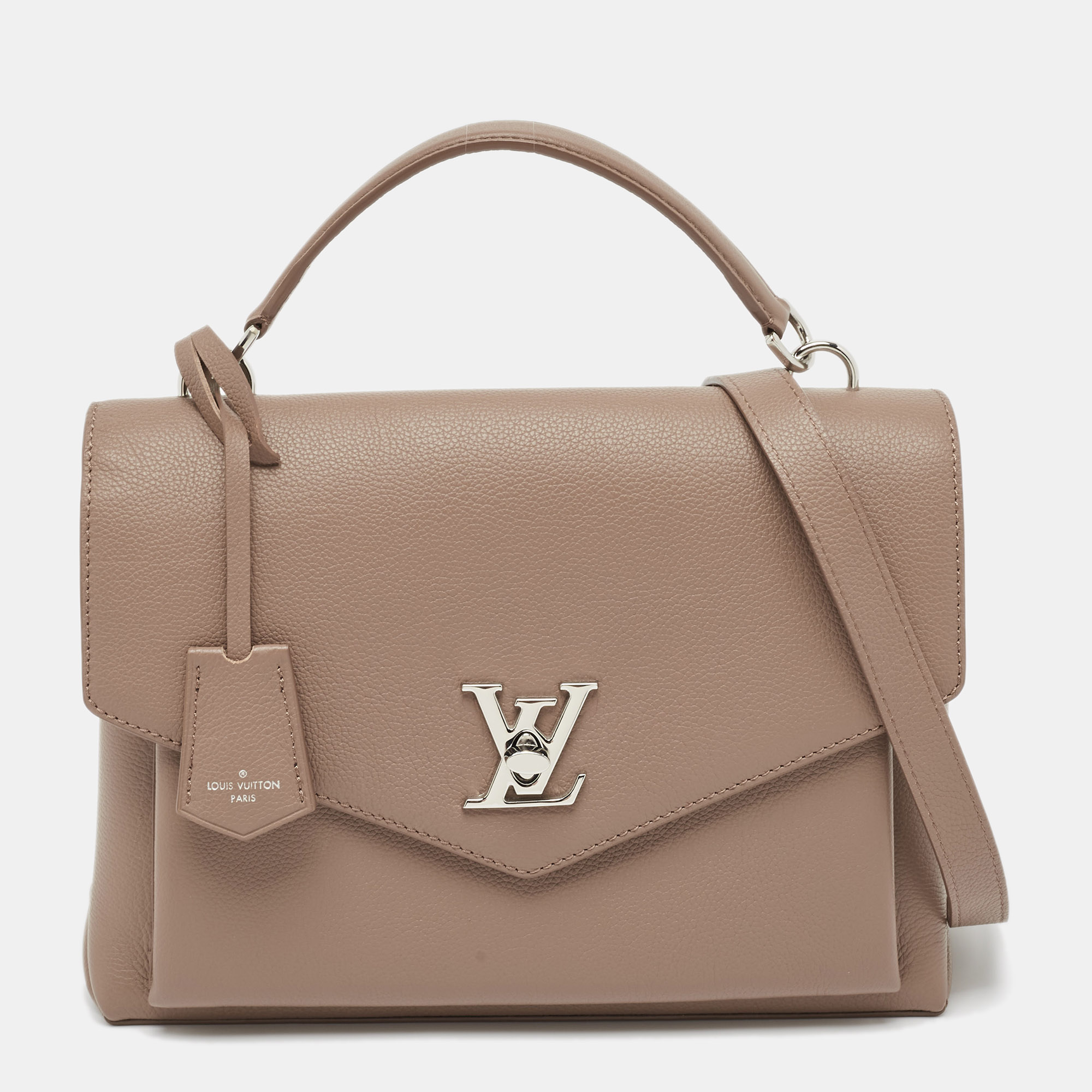 

Louis Vuitton Beige Leather Mylockme Satchel Bag