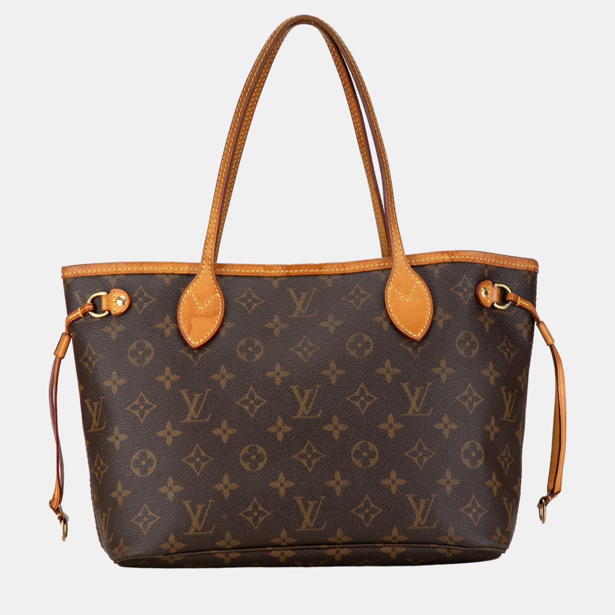 

Louis Vuitton Brown Monogram Neverfull PM