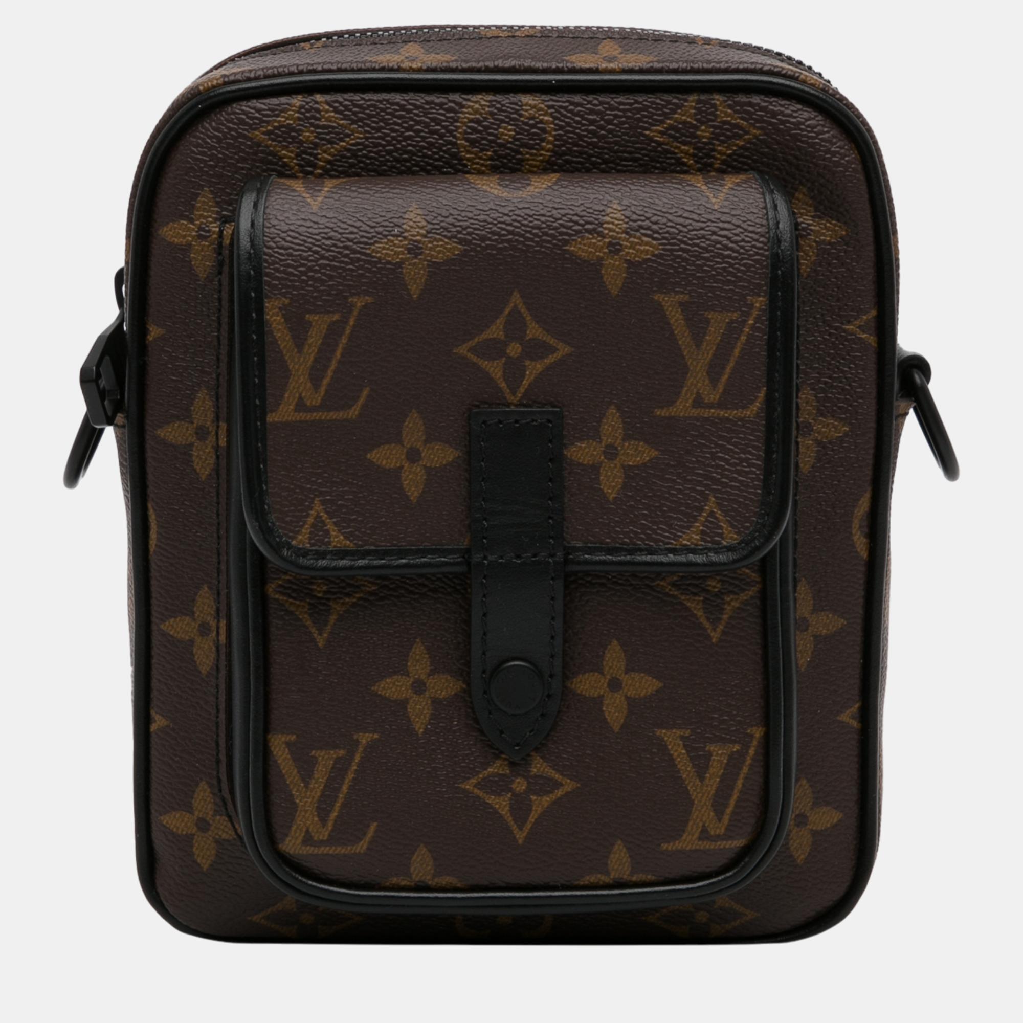 

Louis Vuitton Brown Monogram Macassar Christopher Wearable