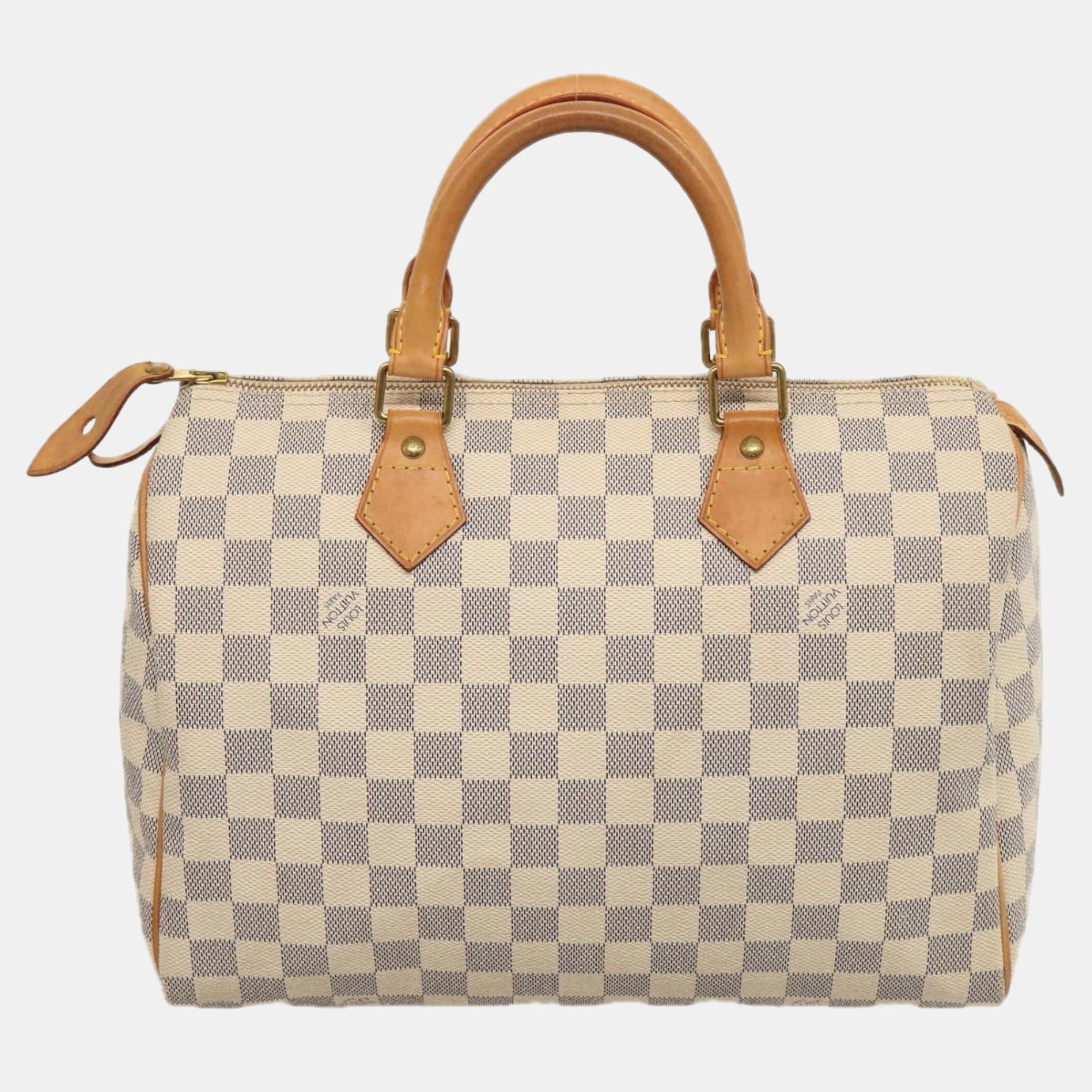 

Louis Vuitton White Damier Azur Canvas Speedy 30 handbag