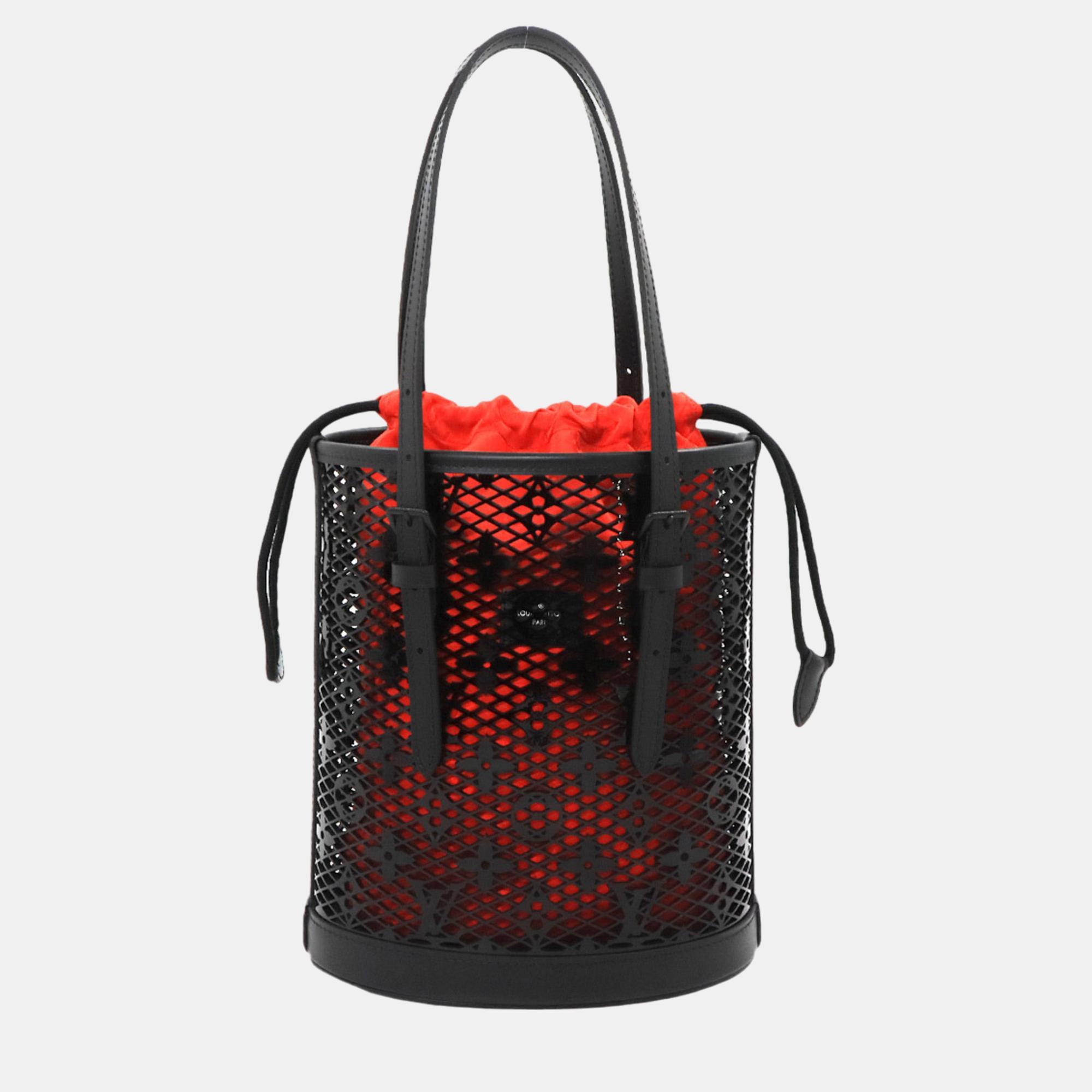

Louis Vuitton Black Monogram Lace PM Bucket Bag