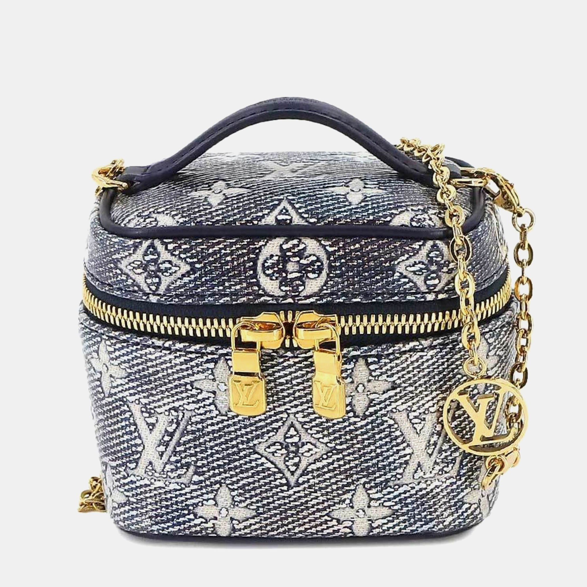 

Louis Vuitton Blue Monogram Jacquard Denim Micro Vanity Shoulder bag