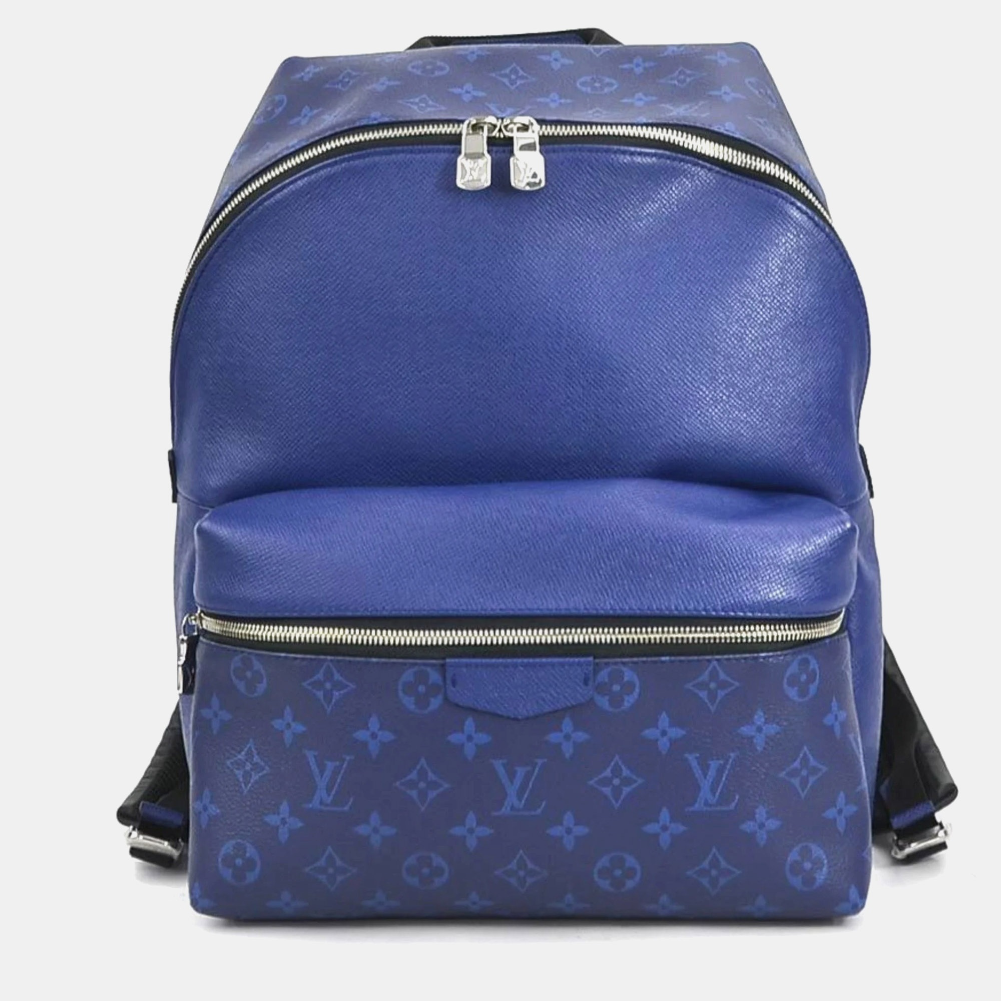 Pre-owned Louis Vuitton Blue Leather Taigarama Discovery Backpack