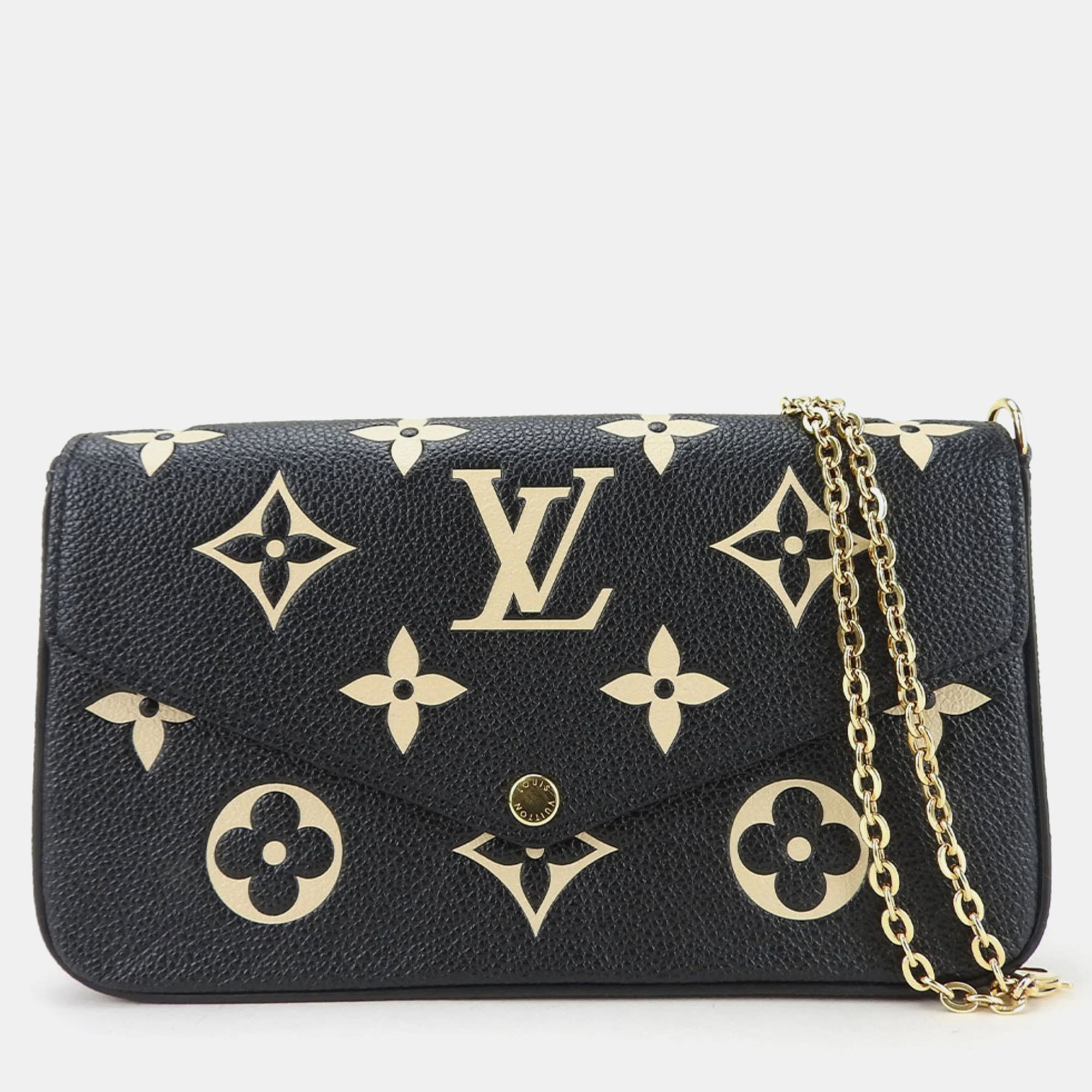 

Louis Vuitton Bicolor Monogram Empreinte Giant Felicie Pochette, Black