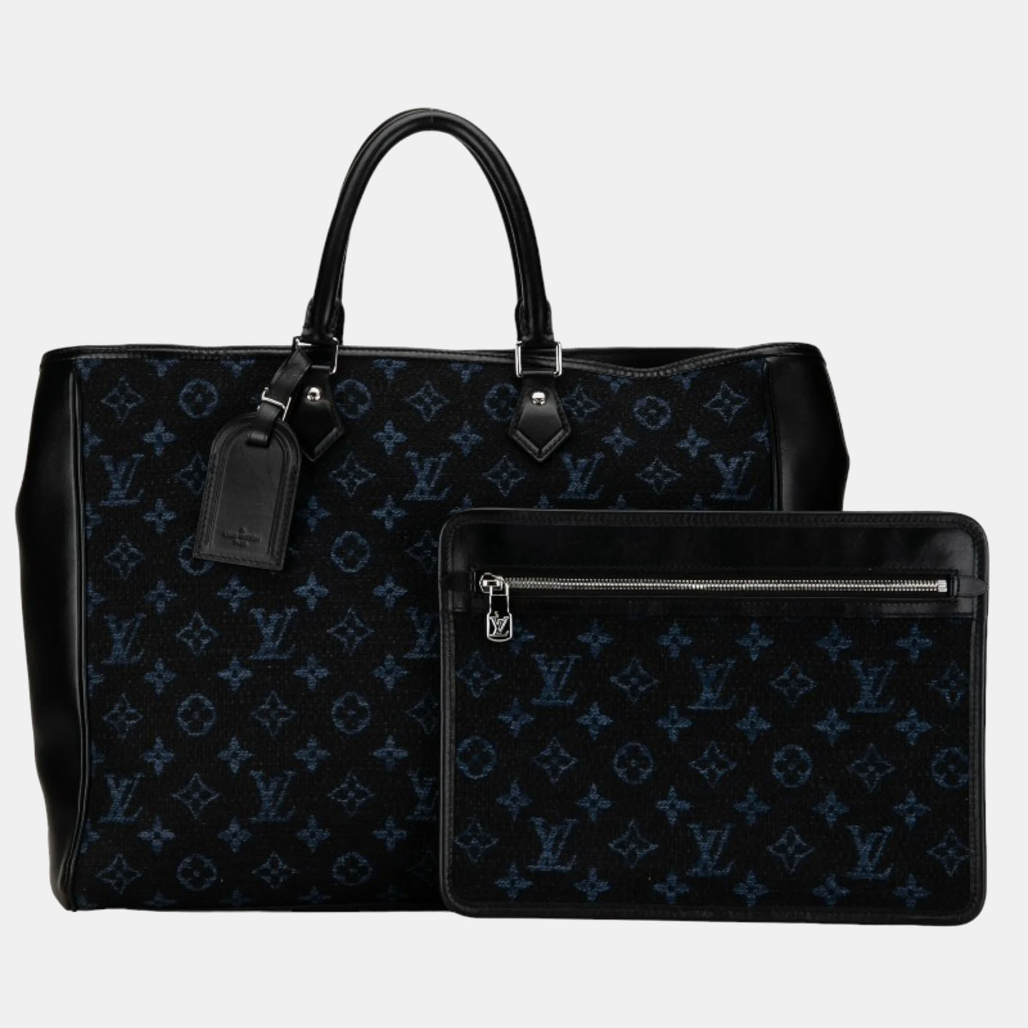 

Louis Vuitton Cobalt Blue/Black Monogram Jacquard Grand Sac Tote Bag