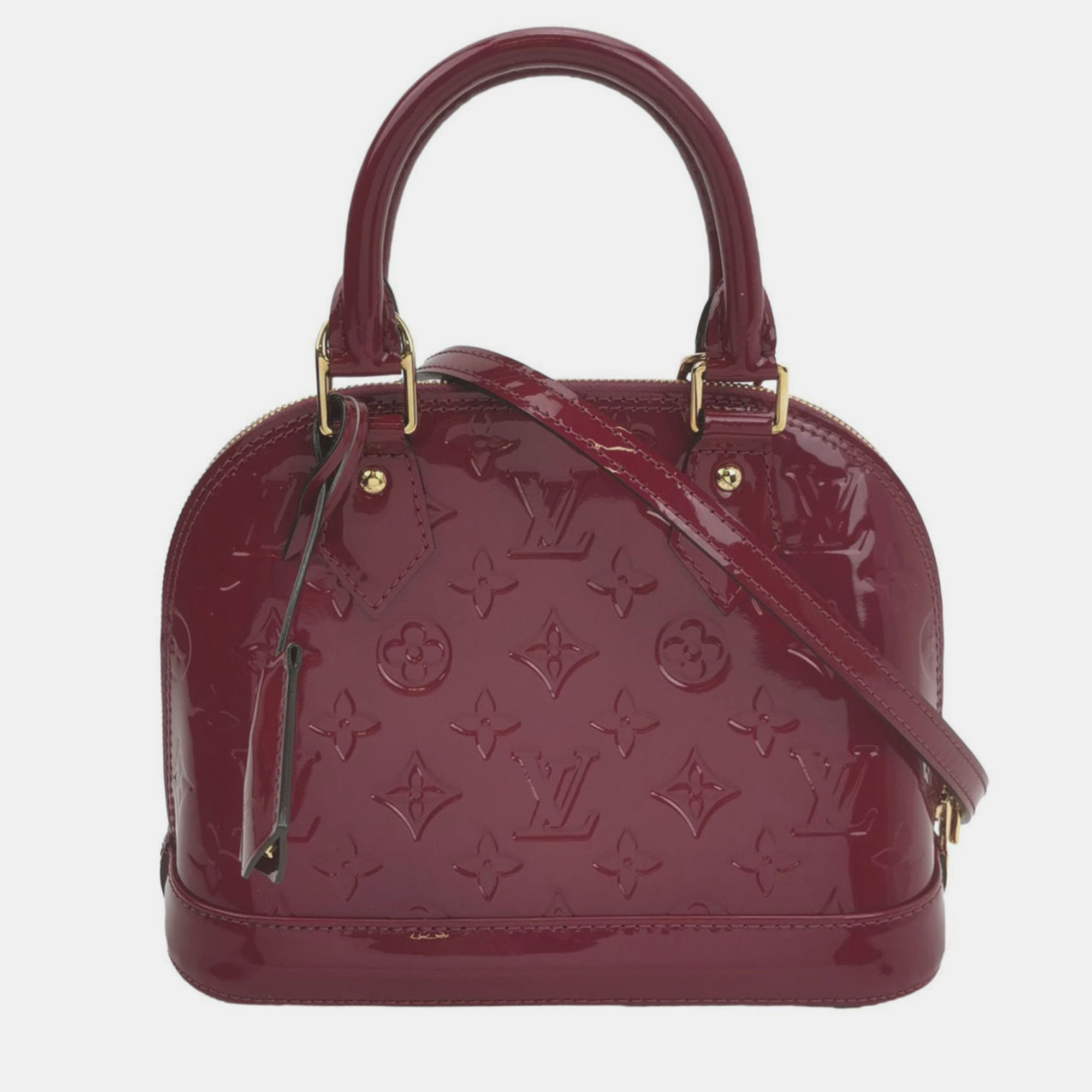 

Louis Vuittion Red Monogram Vernis Alma Bag