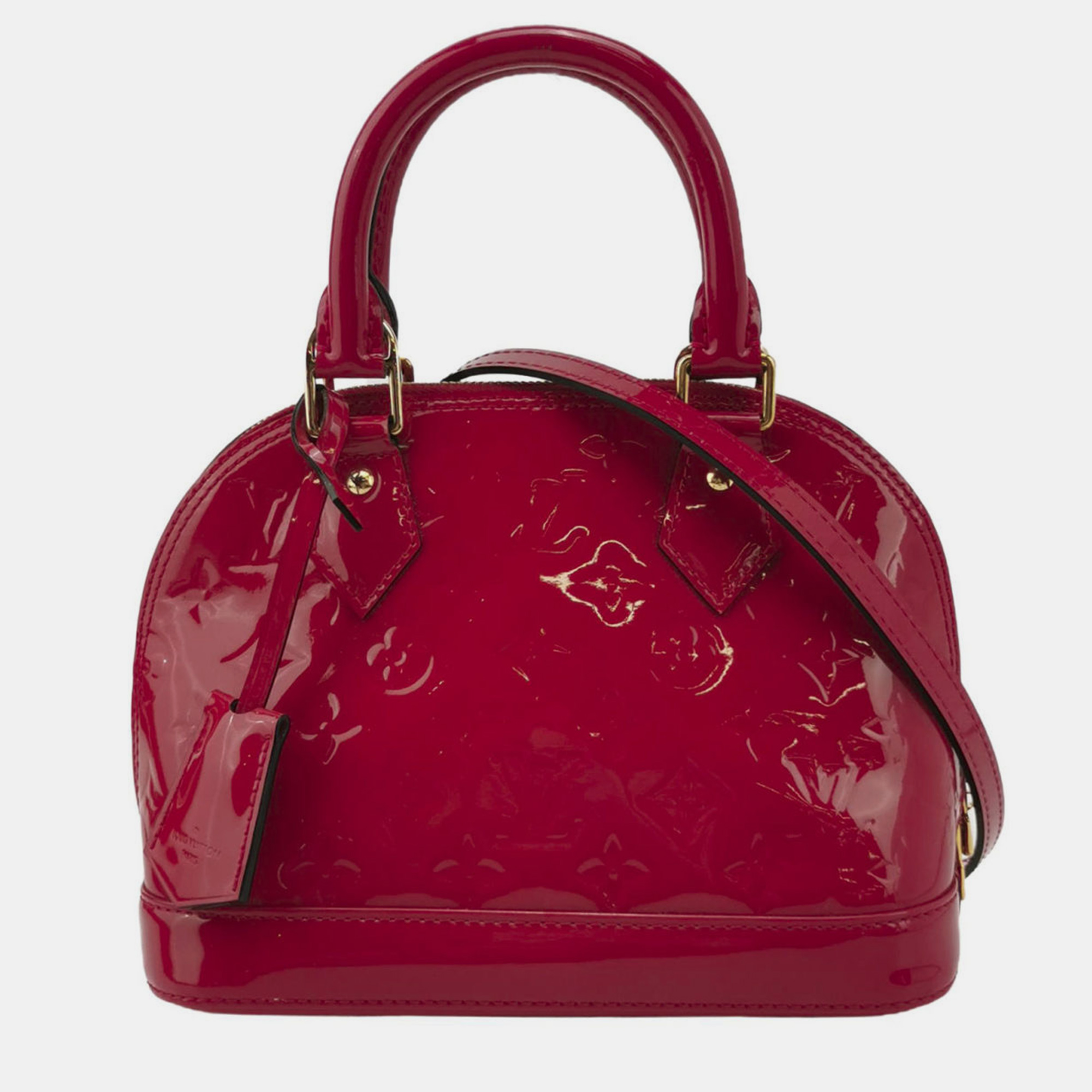 

Louis Vuittion Red Monogram Vernis Alma Bag