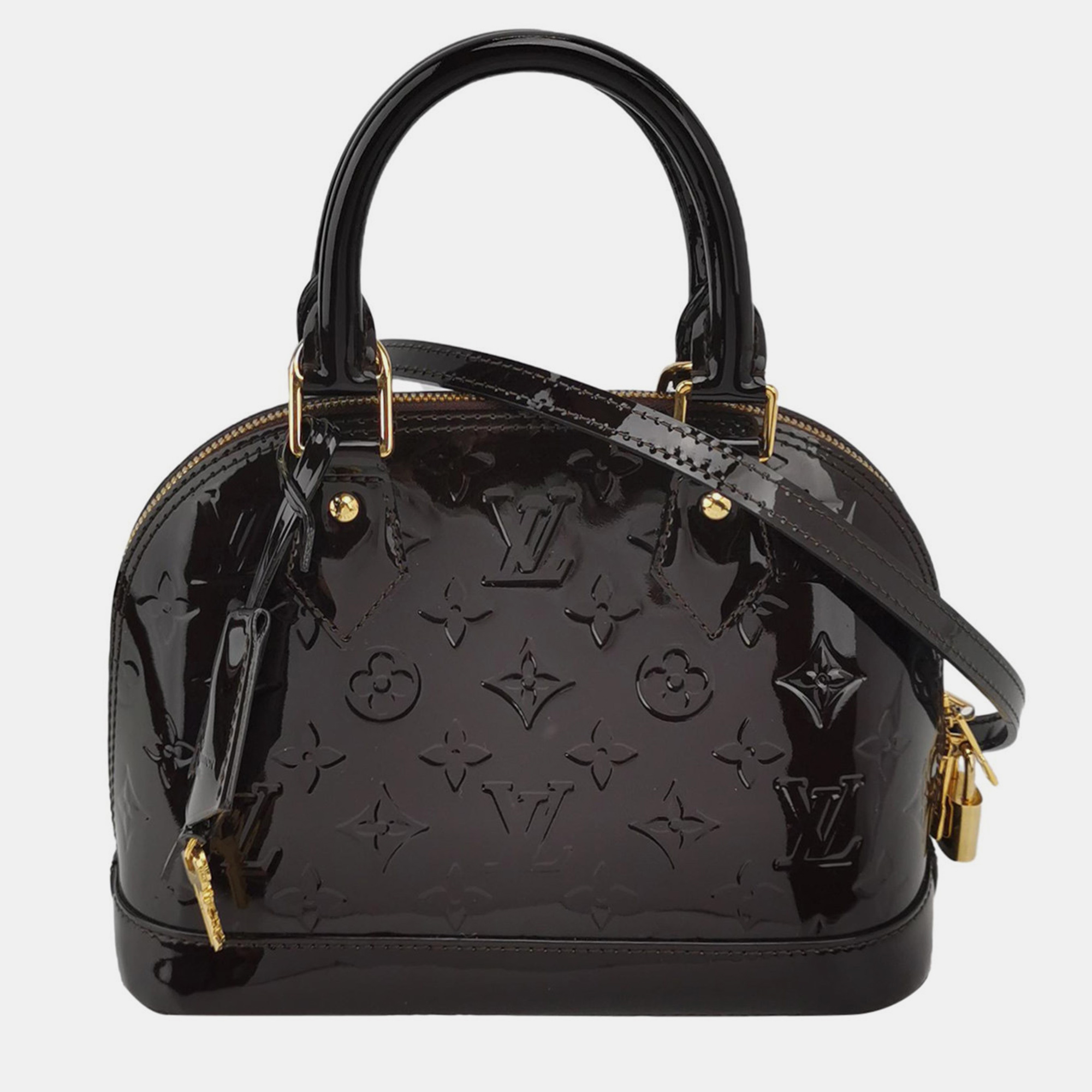

Louis Vuittion Amarante Monogram Vernis Alma Bag