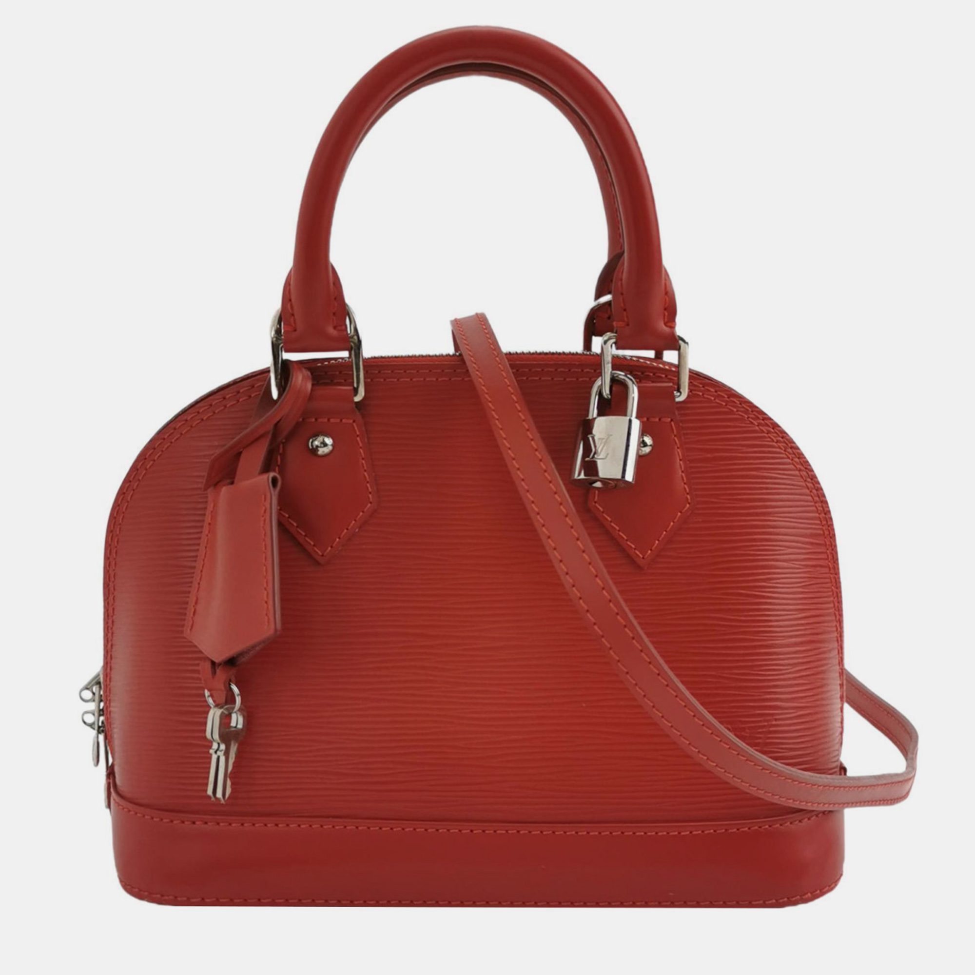 

Louis Vuittion Red Epi Leather Alma Bag