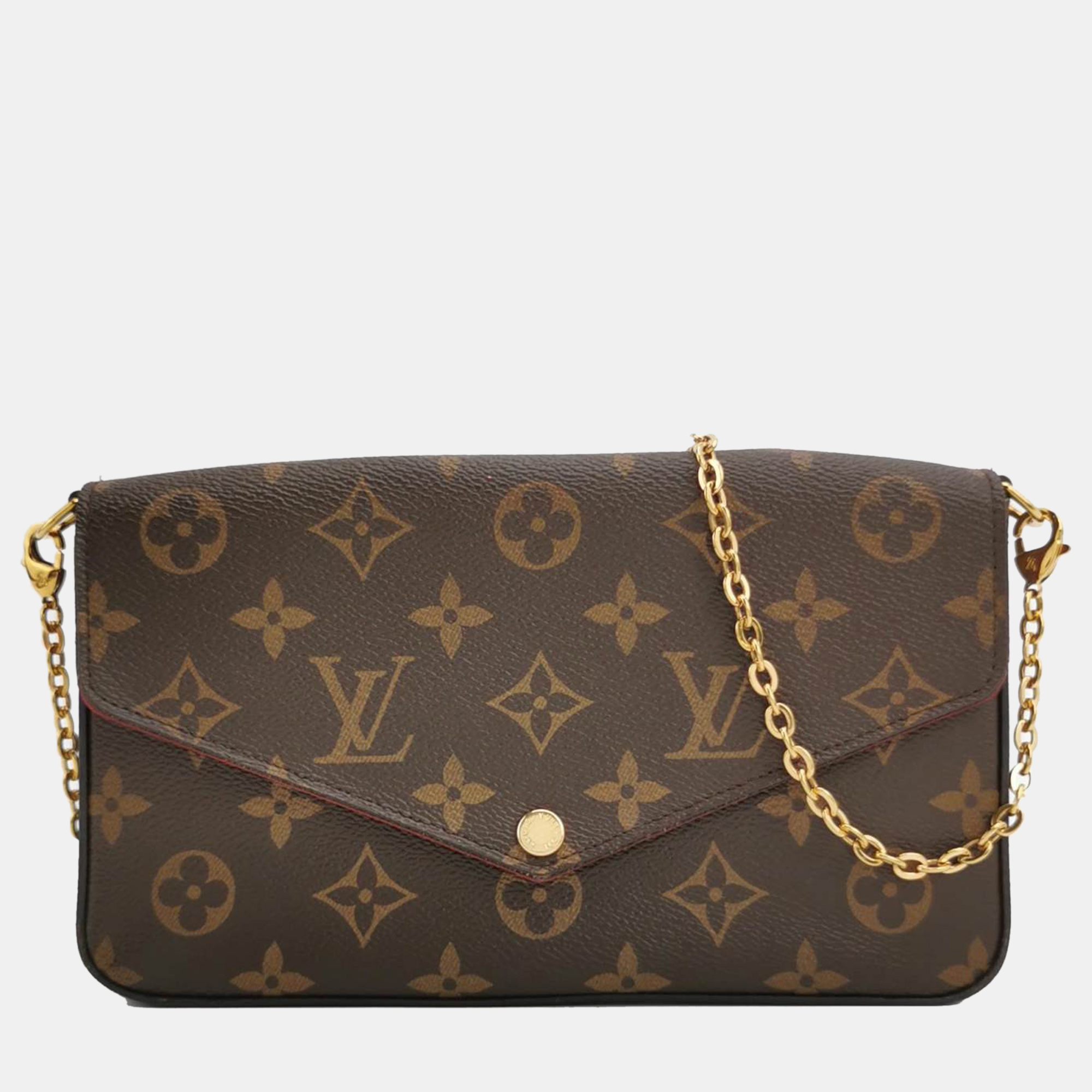 

Louis Vuittion Monogram Coated Canvas Pochette Felicie Bag, Brown