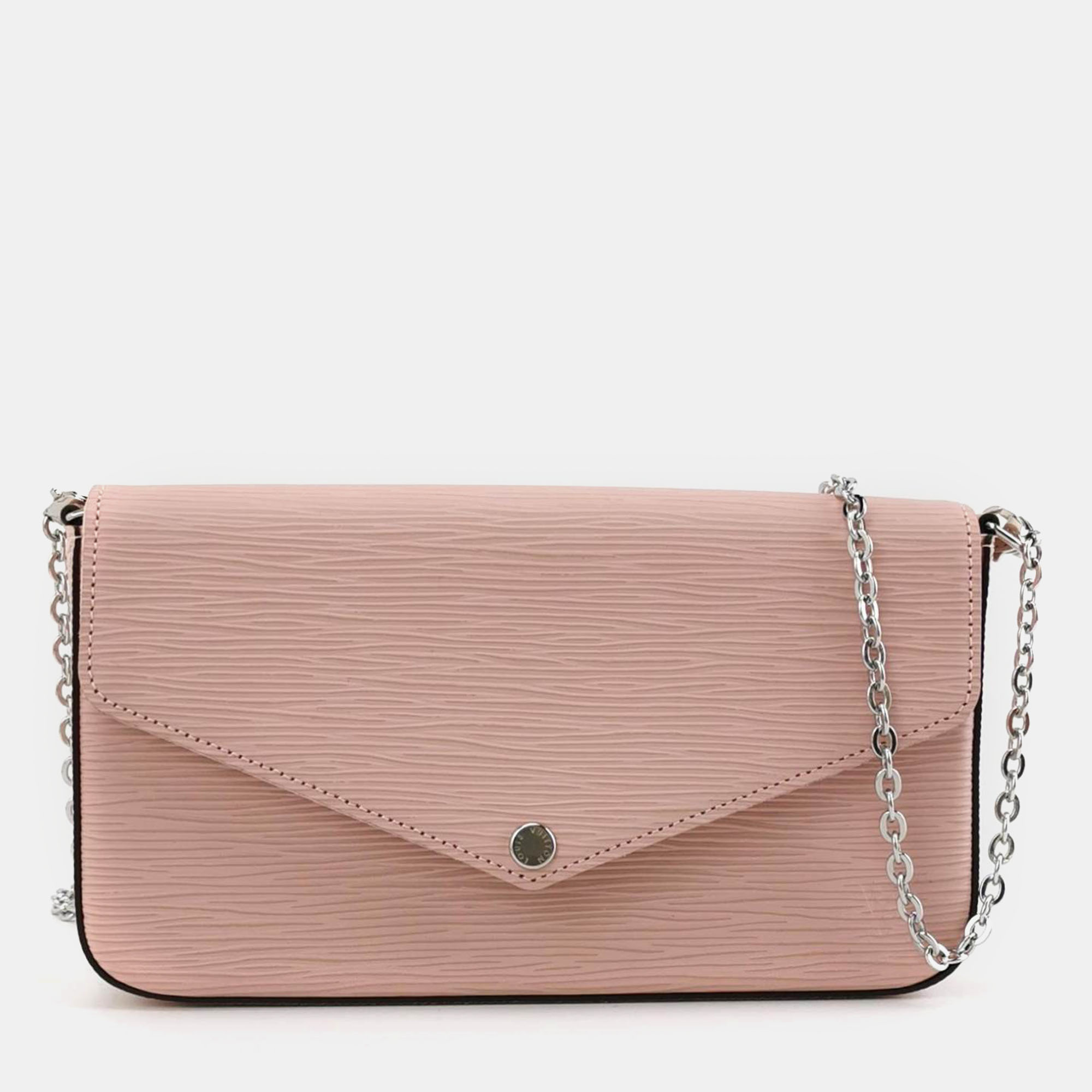 

Louis Vuittion Pink Epi Leather Pochette Felicie Bag