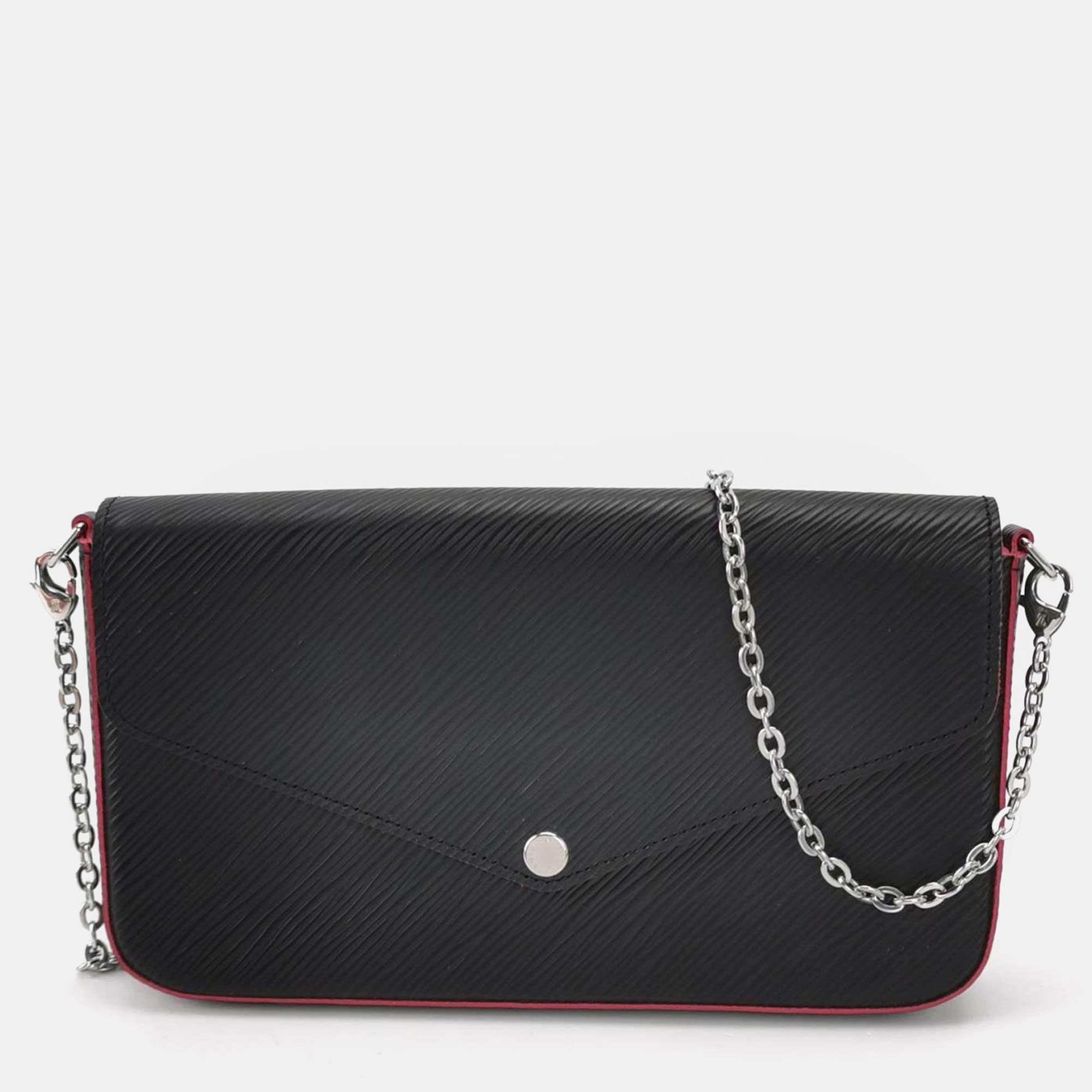 

Louis Vuittion Black Epi Leather Pochette Felicie Bag