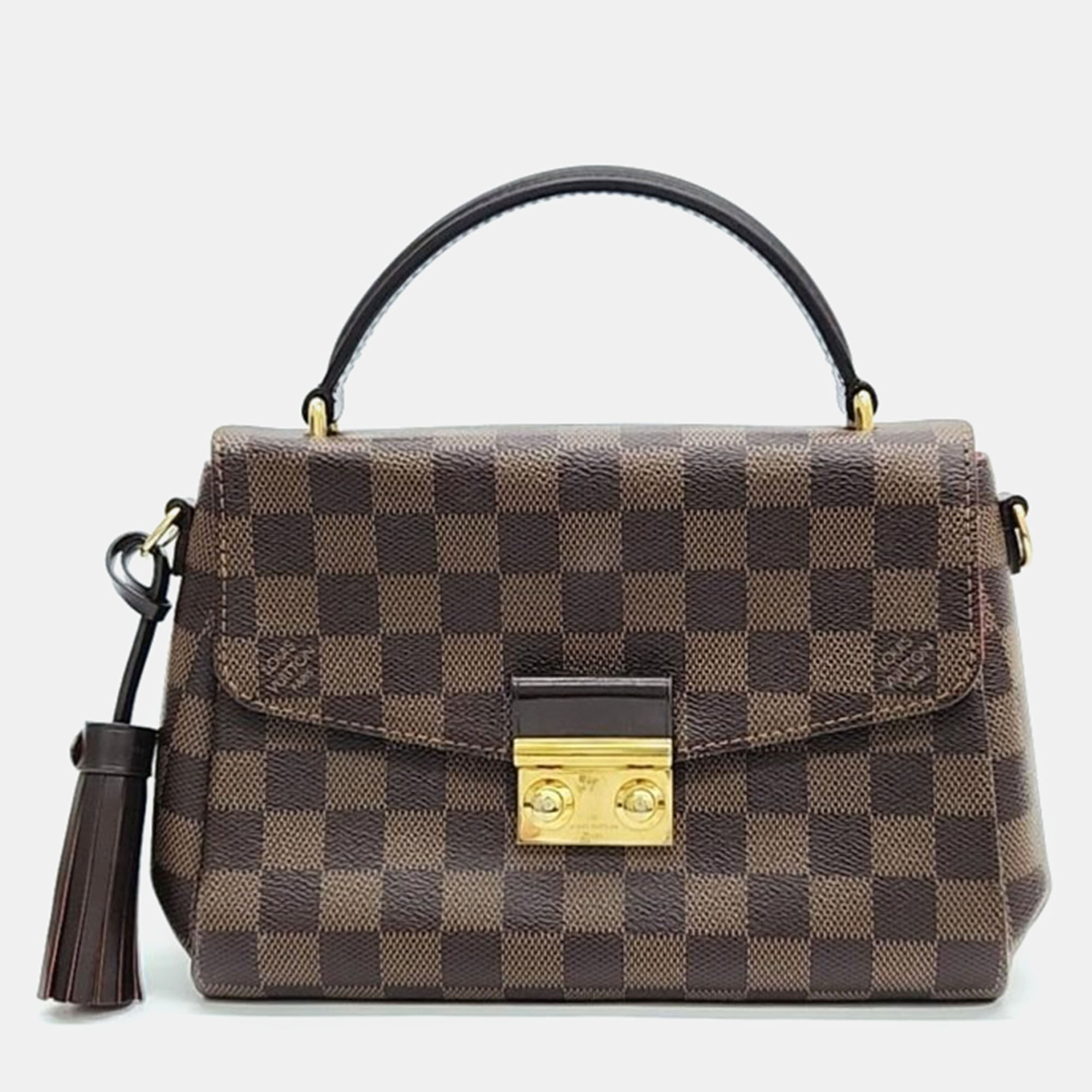 

Louis Vuitton Brown Canvas Damier Croisette Shoulder Bag