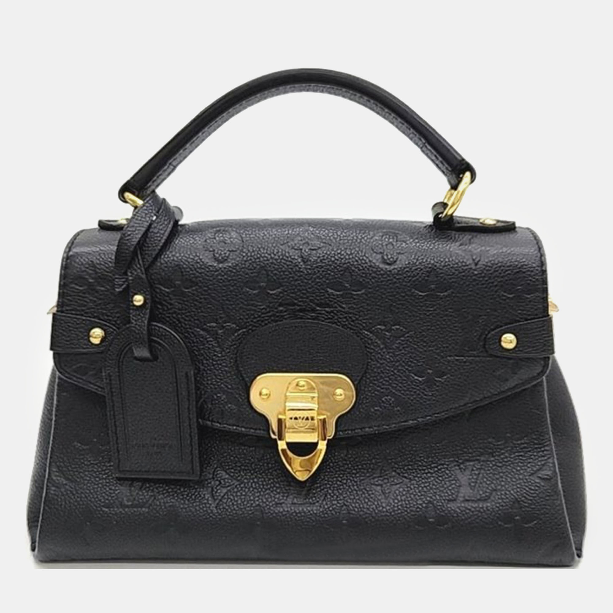 Pre-owned Louis Vuitton Empreinte Georges Bb Bag In Black