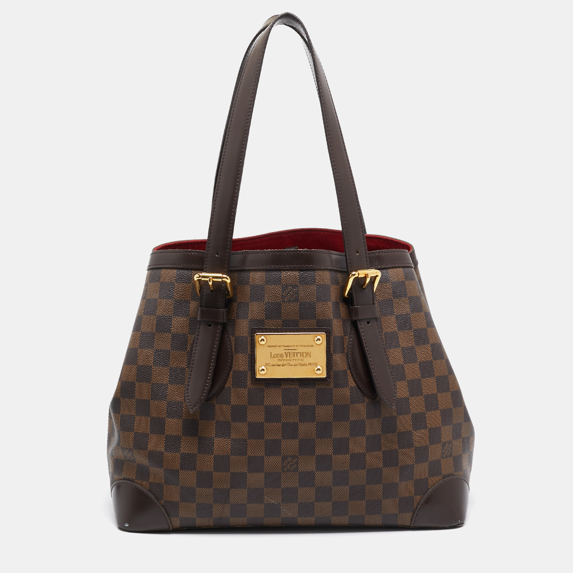 

Louis Vuitton Damier Ebene Canvas Hampstead MM Bag, Brown