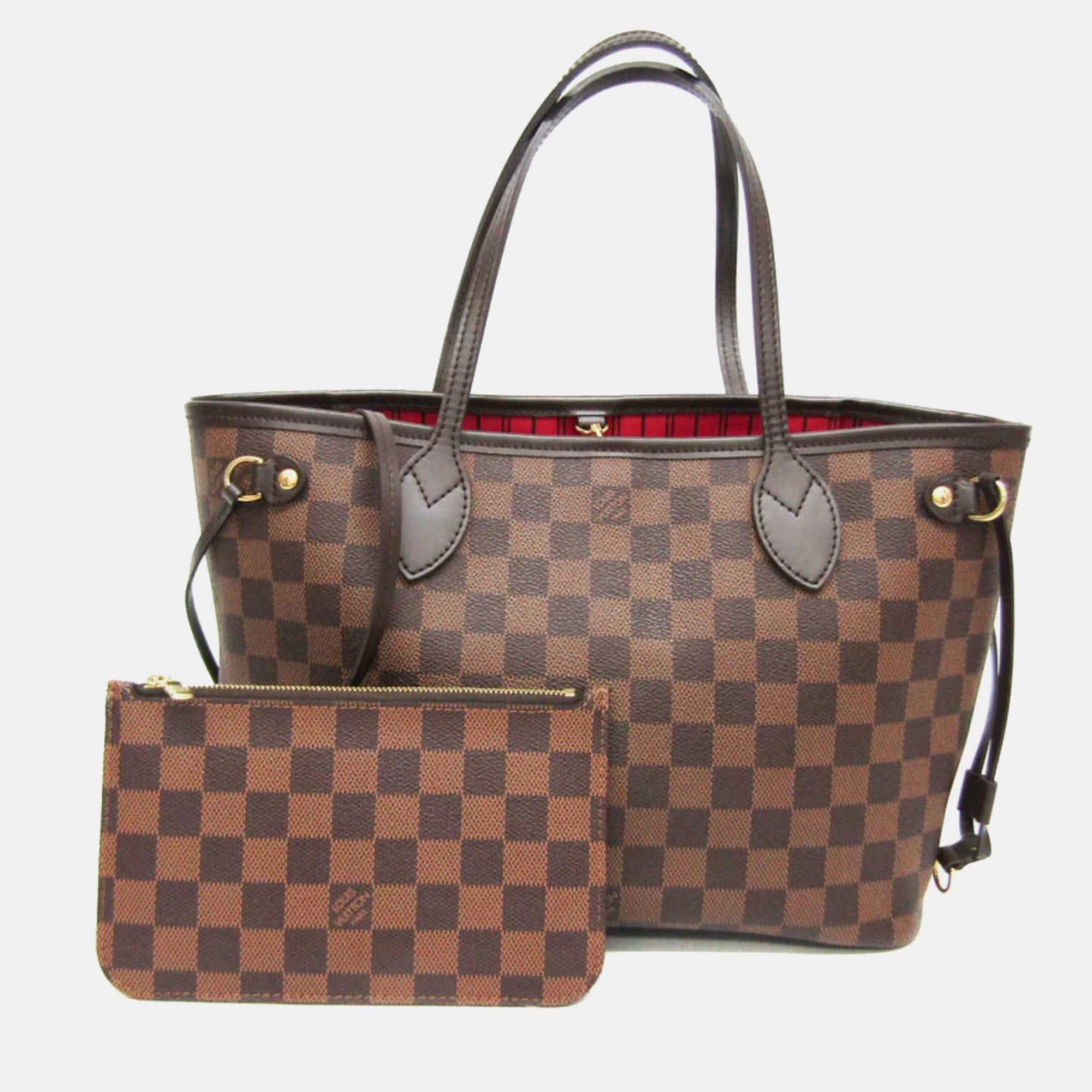 Pre-owned Louis Vuitton Brown Damier Ebene Canvas Neverfull Pm Tote Bag