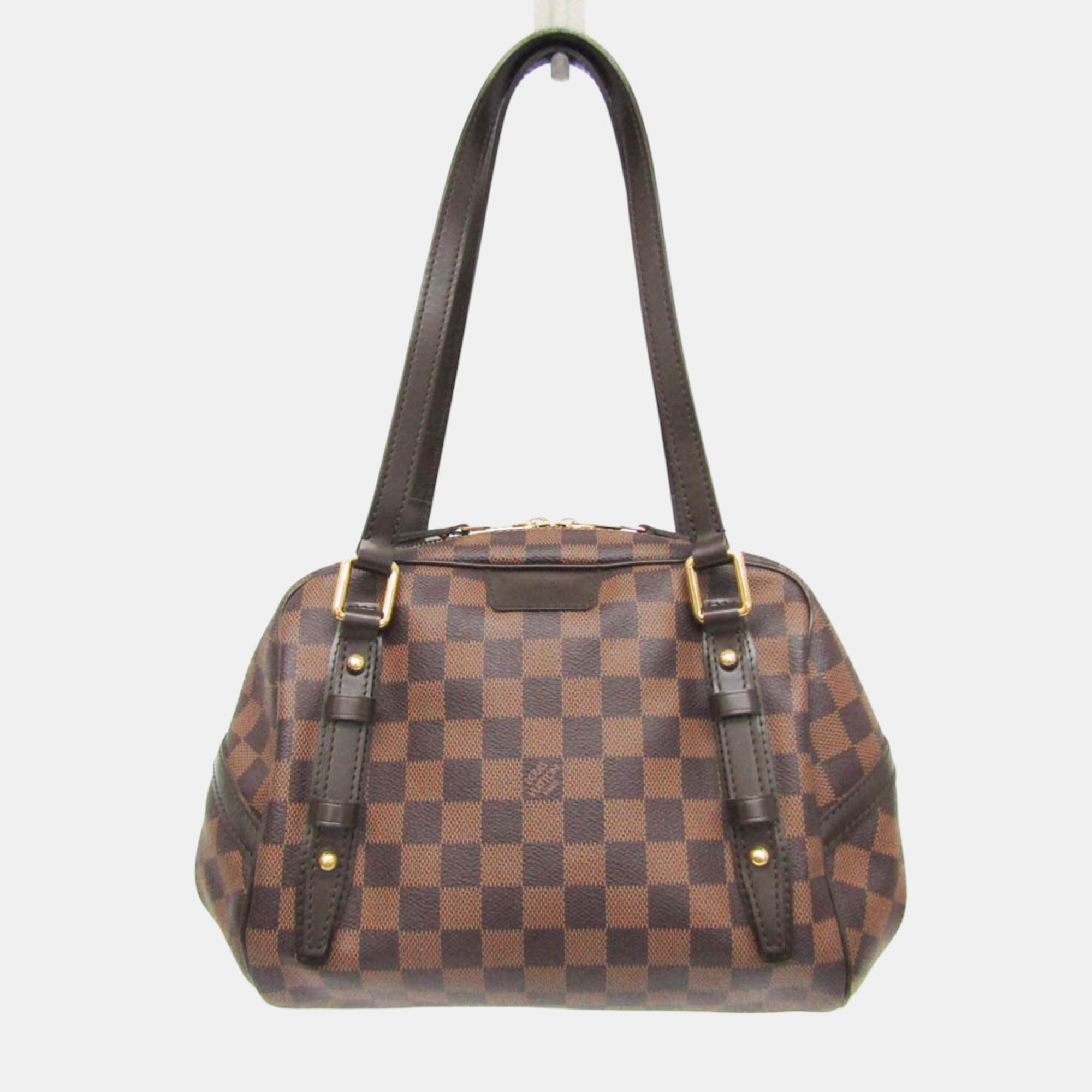 

Louis Vuitton Brown Damier Ebene Canvas Rivington GM Satchel