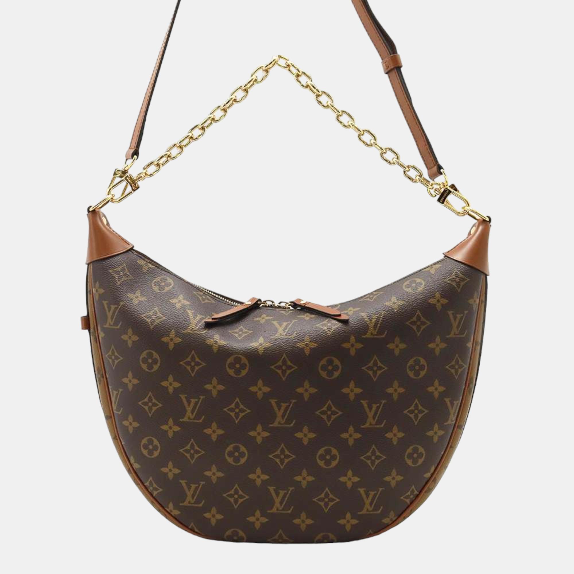 

Louis Vuitton Brown Monogram Reverse Canvas Monogram Reverse Loop Hobo Bag