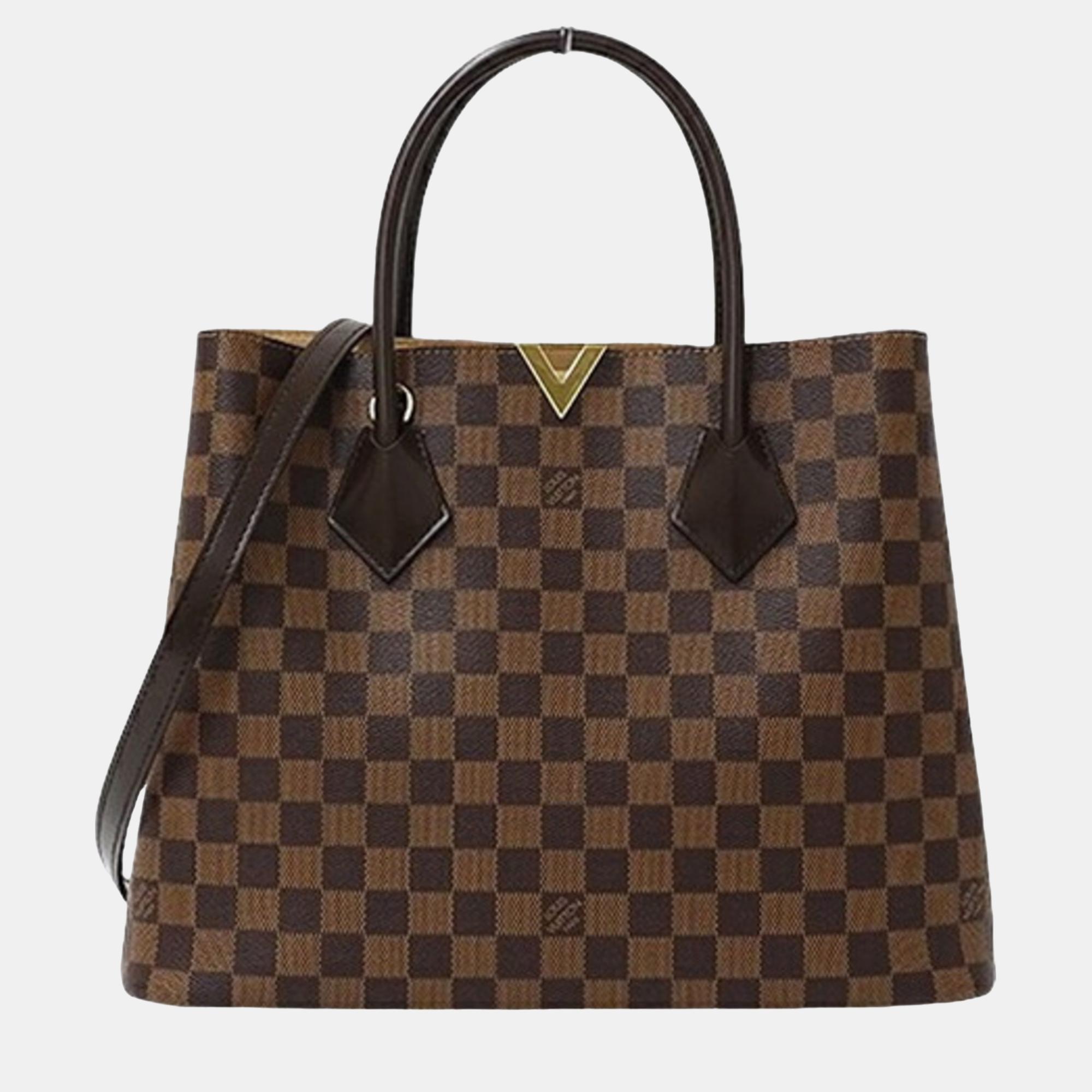 

Louis Vuitton Brown Damier Ebene Canvas Kensington Tote Bag