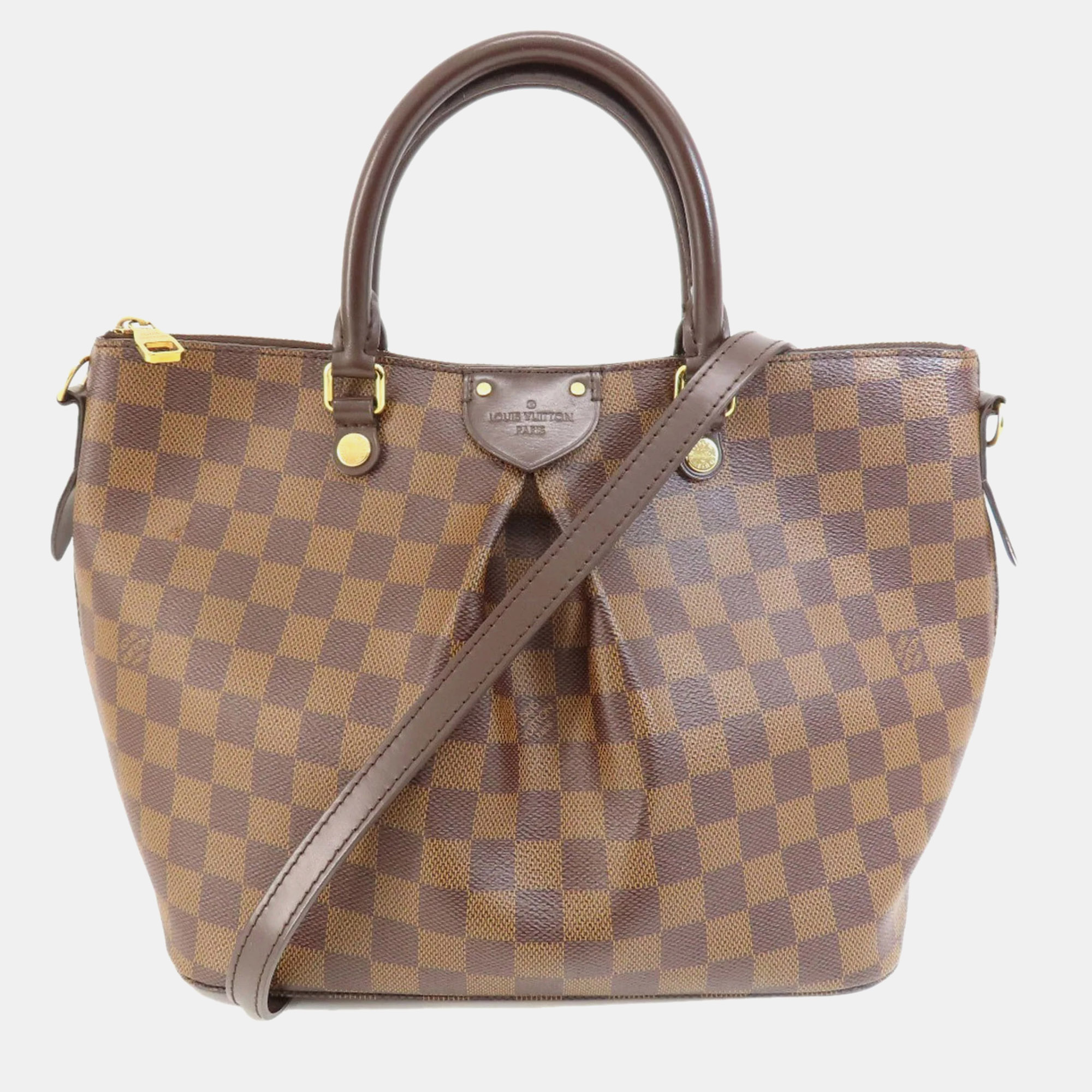 

Louis Vuitton Brown Damier Ebene Siena MM Satchel Bag