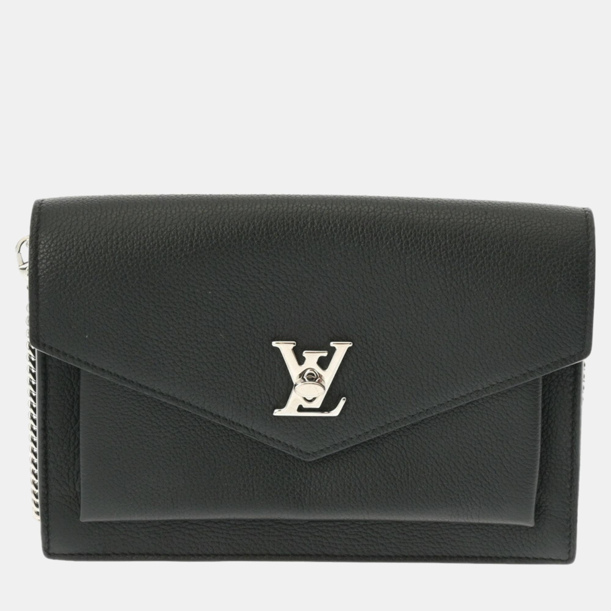 

Louis Vuitton Noir Calf Leather My Lockme Chain Pochette Shoulder Bag, Black