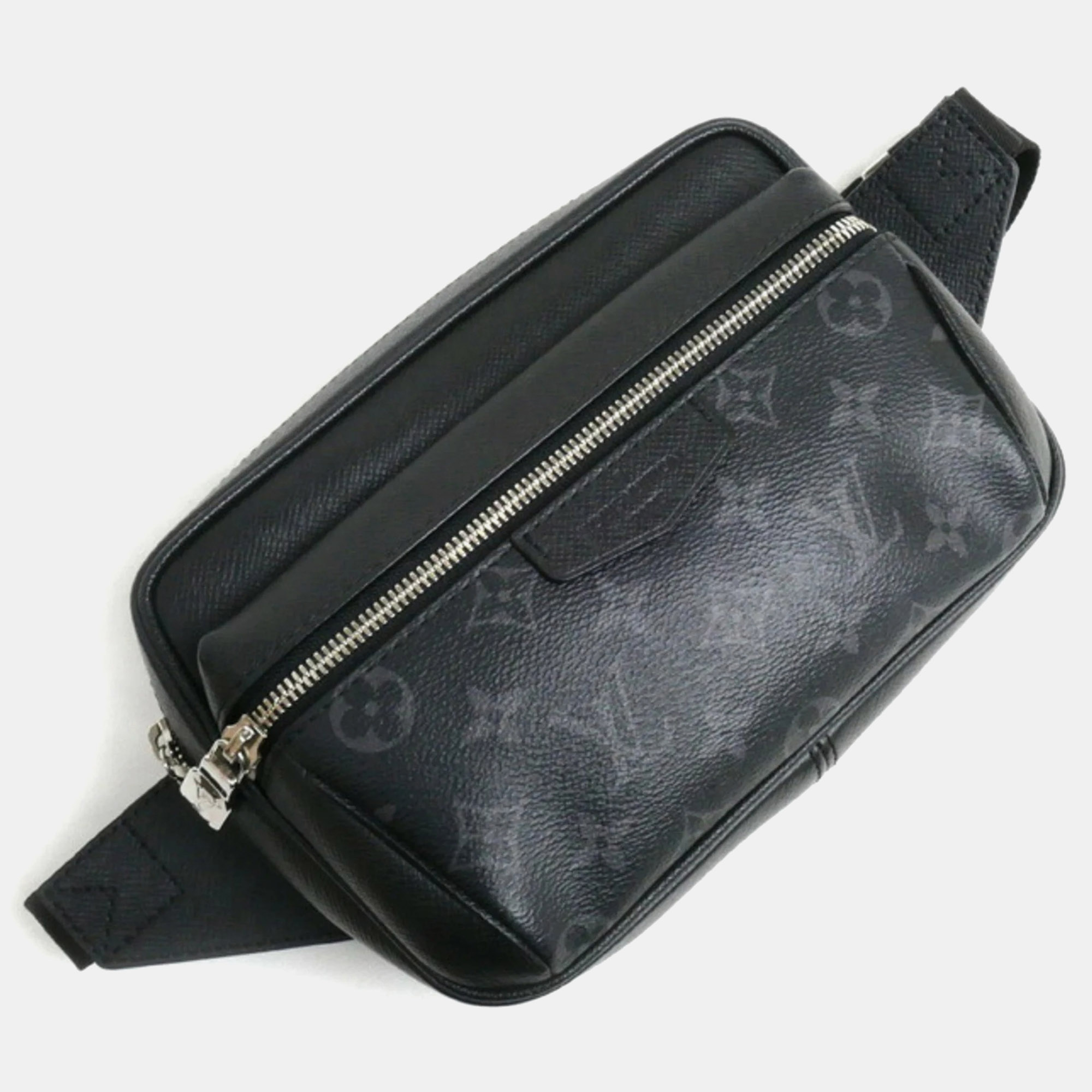 Pre-owned Louis Vuitton Black Monogram Taigarama Outdoor Bumbag