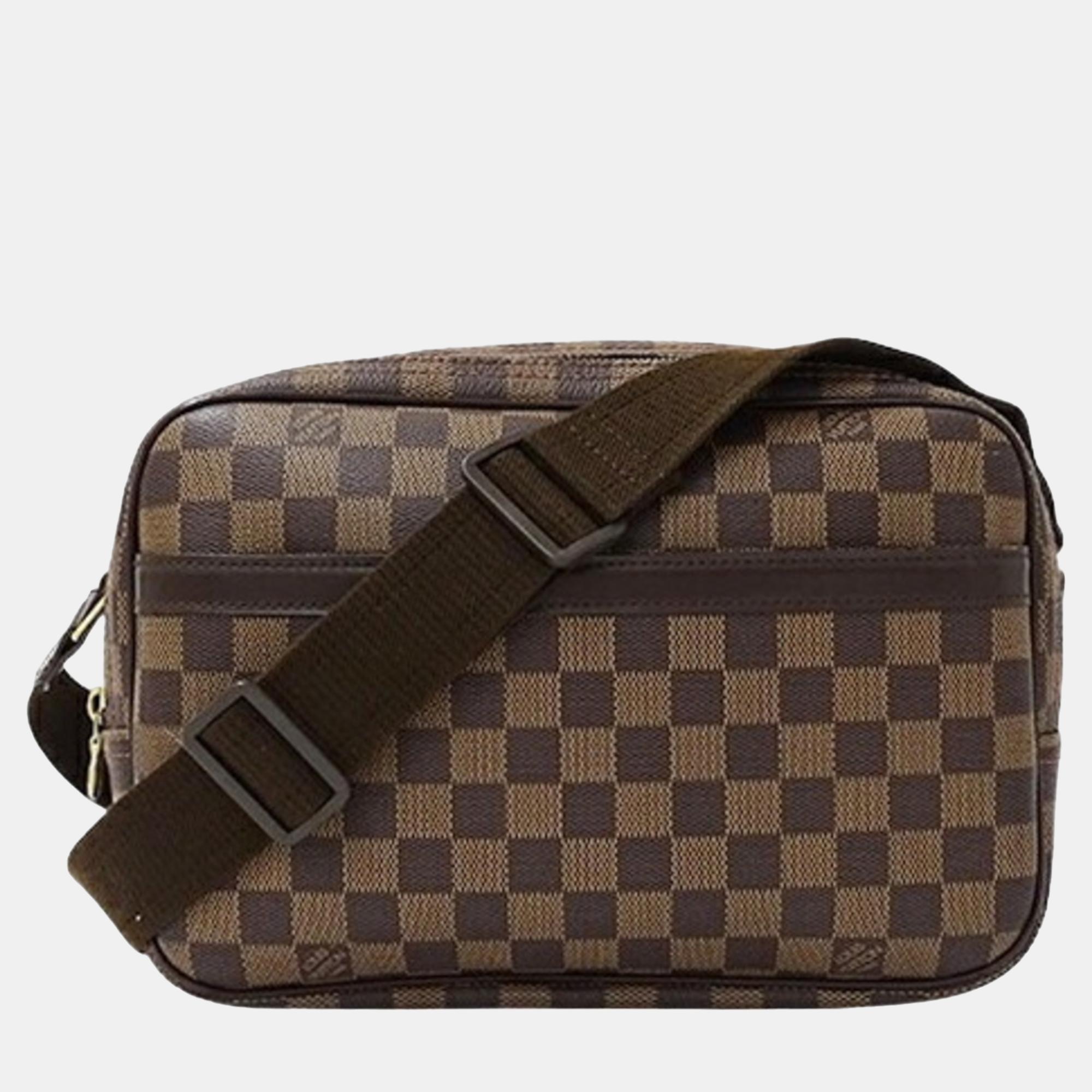 

Louis Vuitton Canvas, Leather  Reporter Messengers, Brown