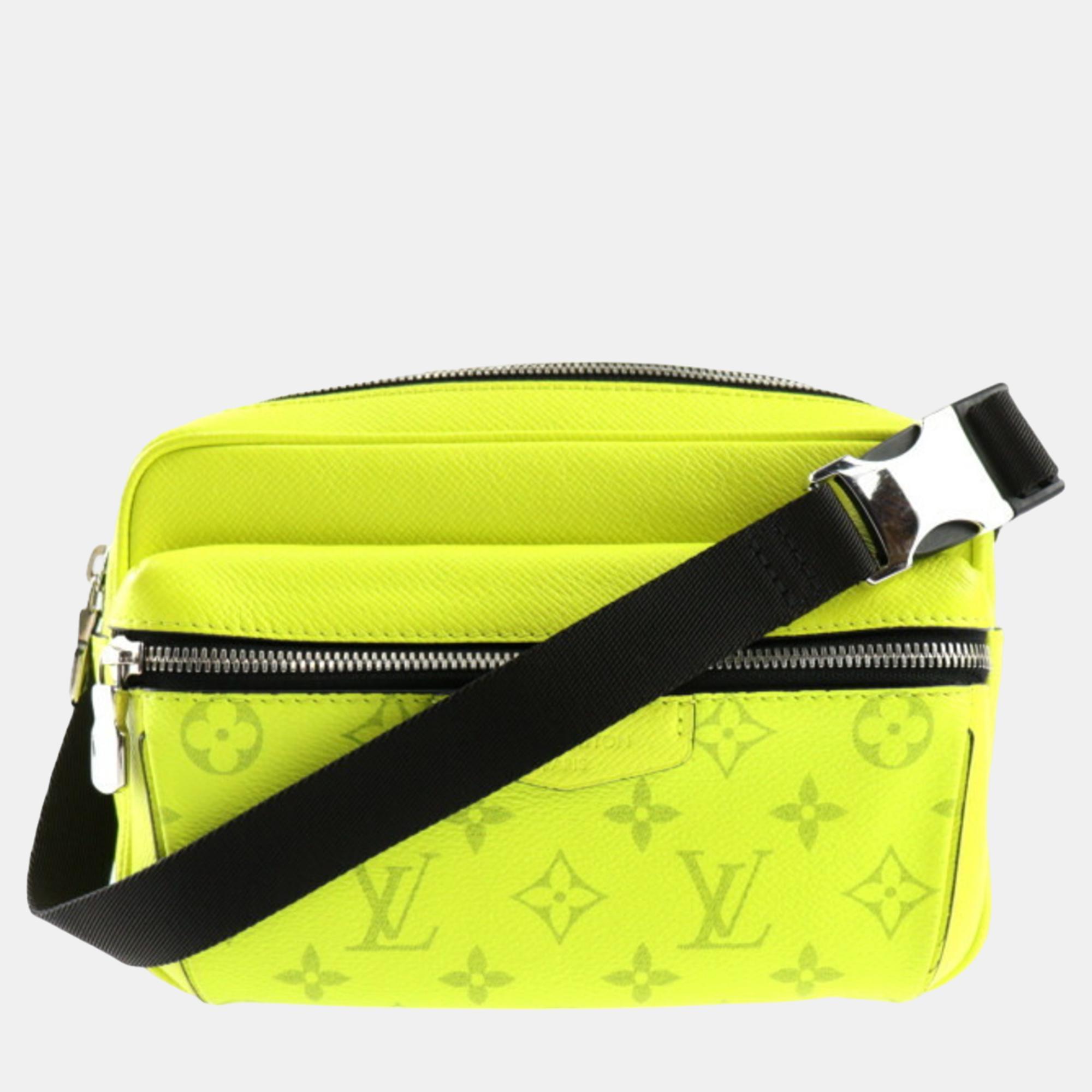 Pre-owned Louis Vuitton Yellow Coated Canvas Monogram Bumbag