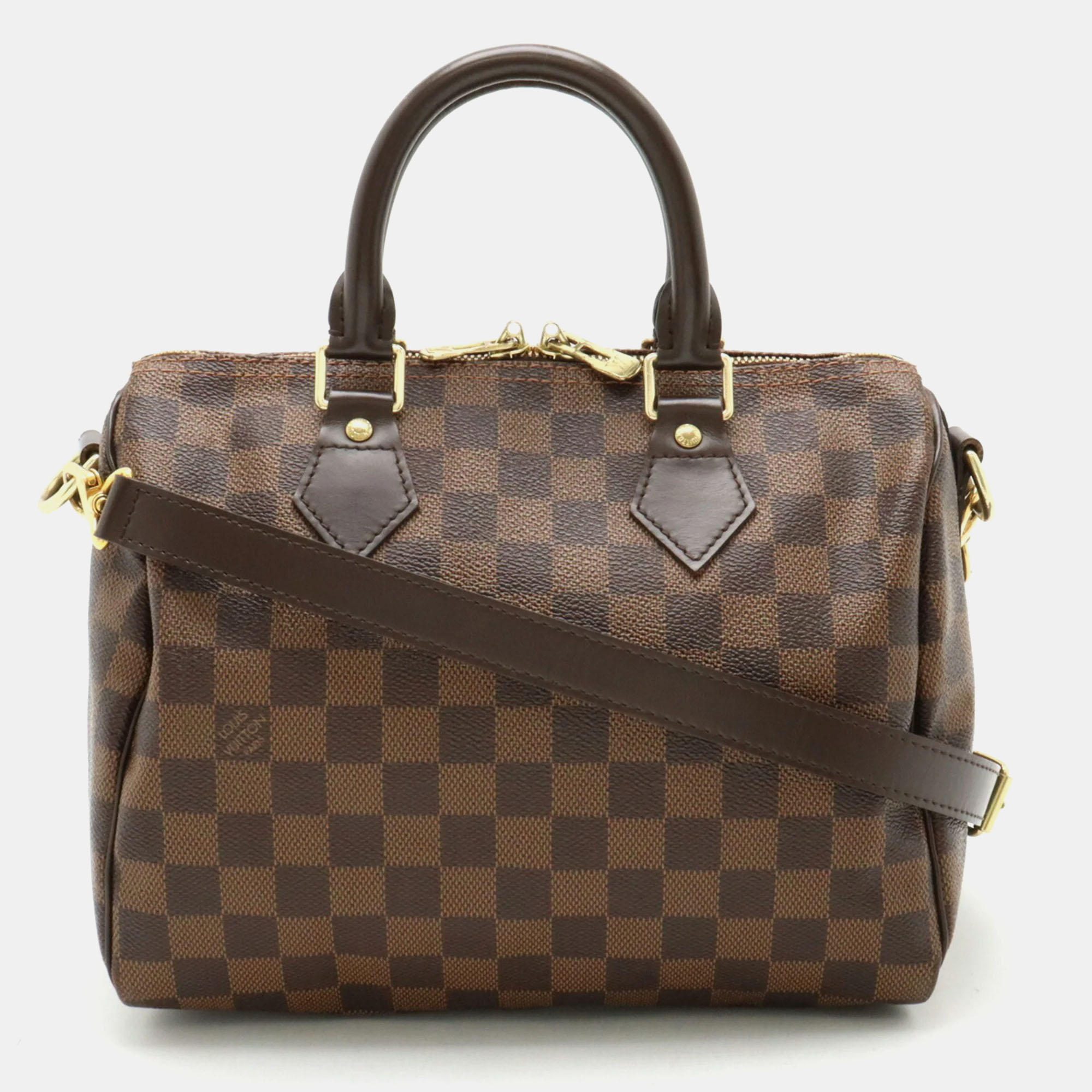 

Louis Vuitton Brown Damier Ebene Canvas Speedy Bandouliere 25 Satchel