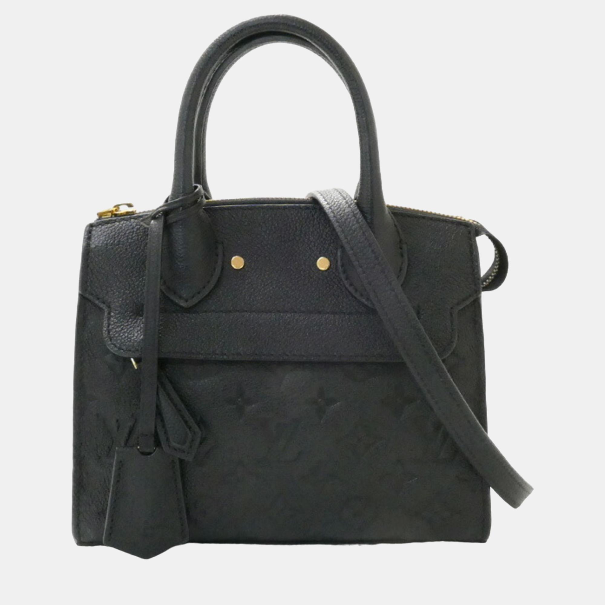 

Louis Vuitton Black Leather Medium Pont Neuf Satchel Bag