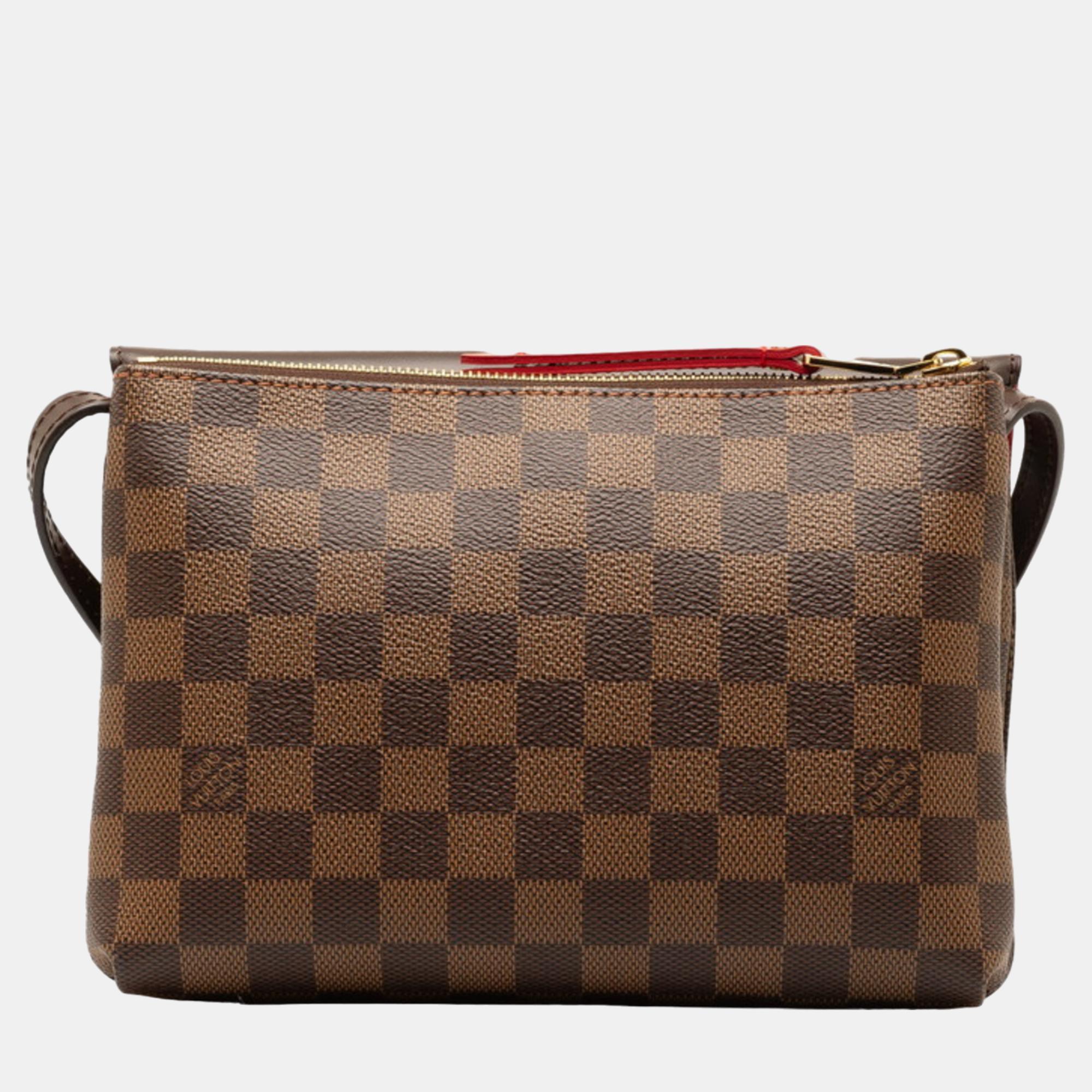 Louis Vuitton Brown Damier Twice Shoulder Bag 