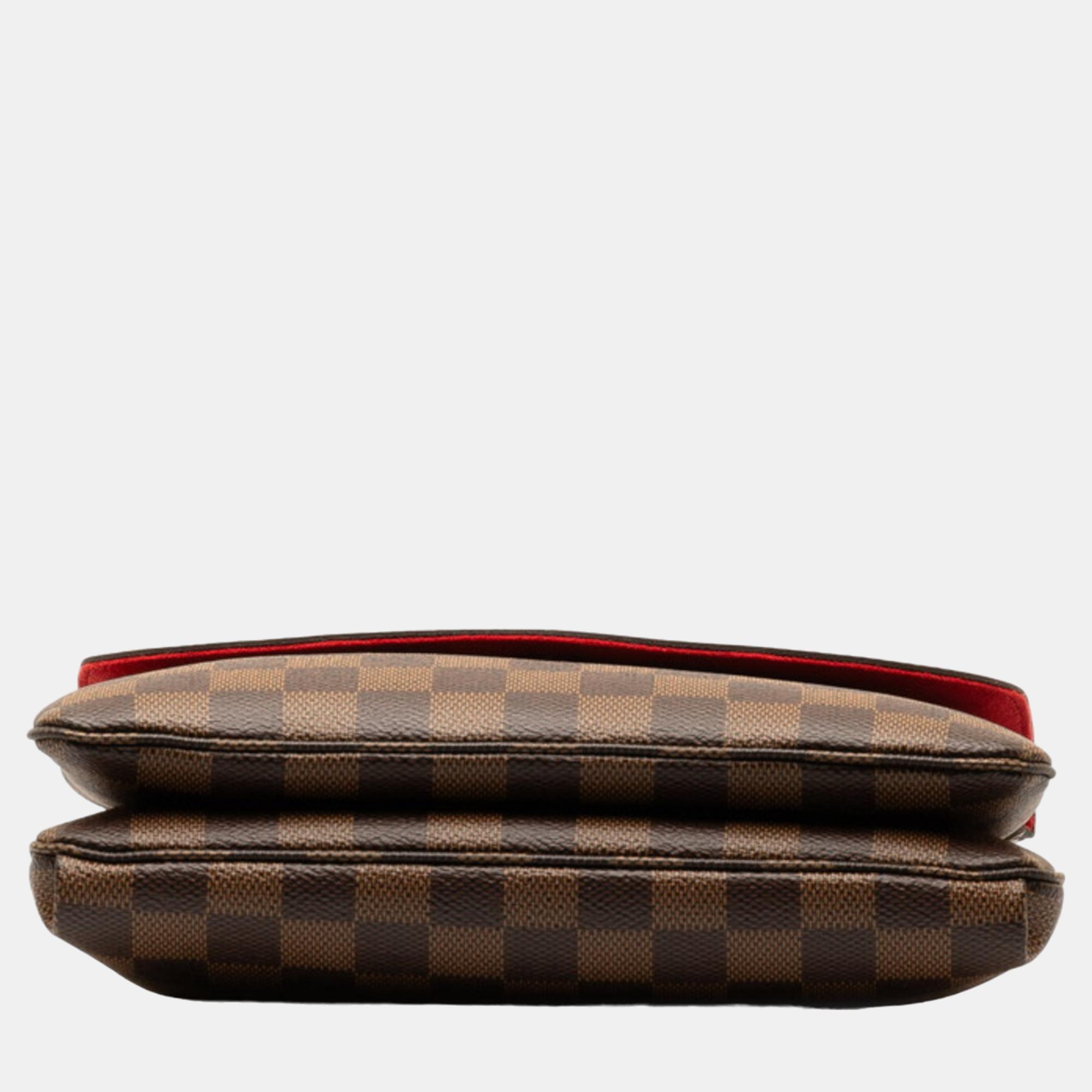 Louis Vuitton Brown Damier Twice Shoulder Bag 
