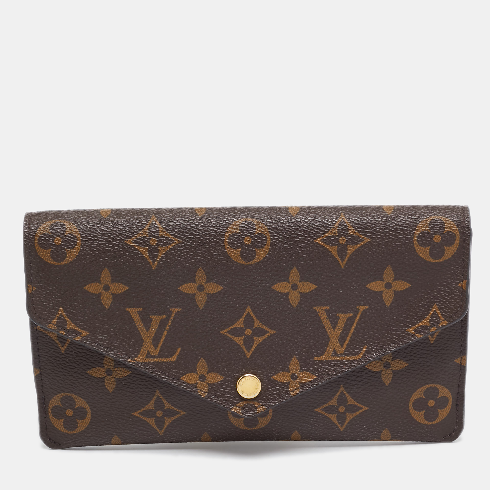 

Louis Vuitton Monogram Canvas Sarah Wallet, Brown