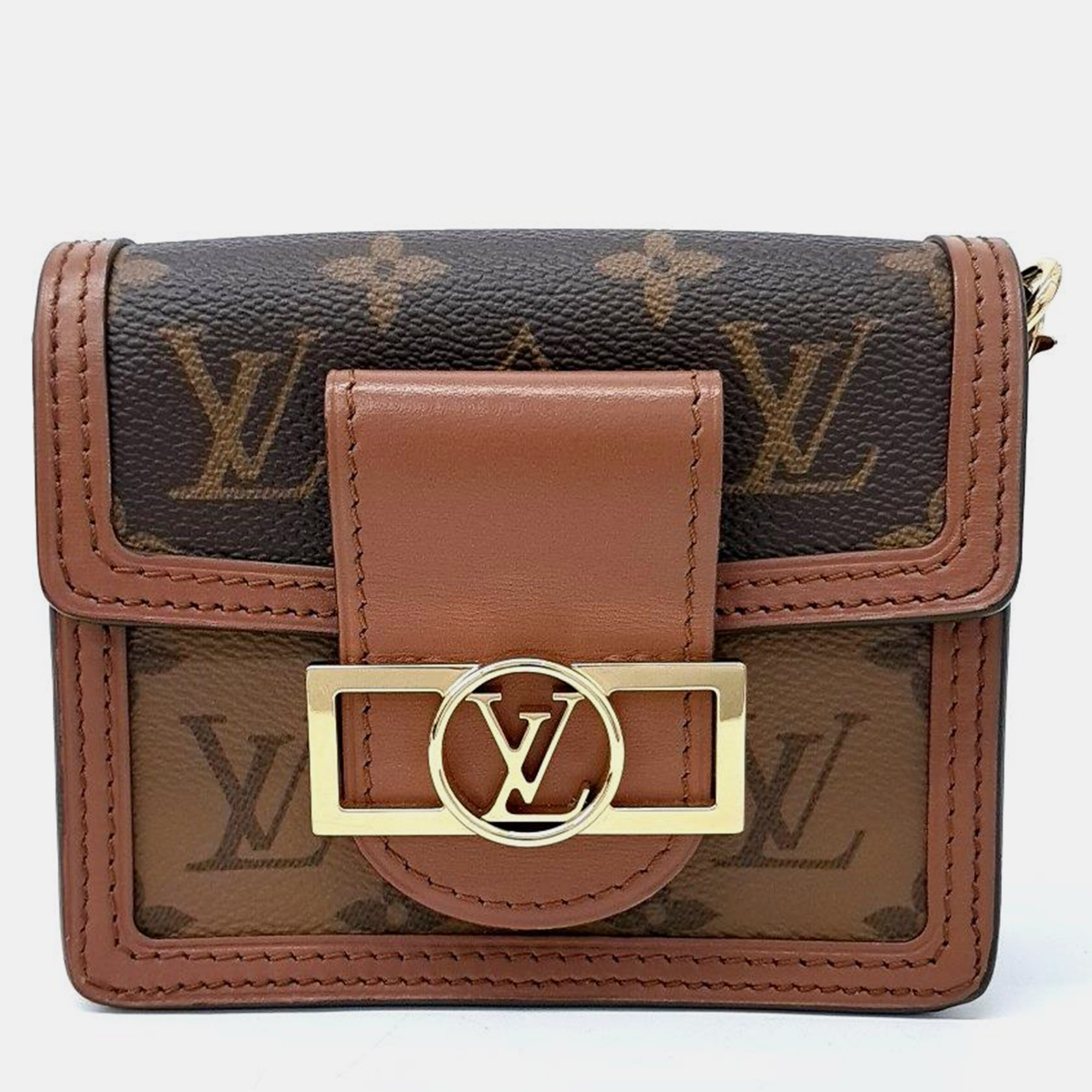 

Louis Vuitton Micro Dauphin Chain Crossbody Bag, Brown