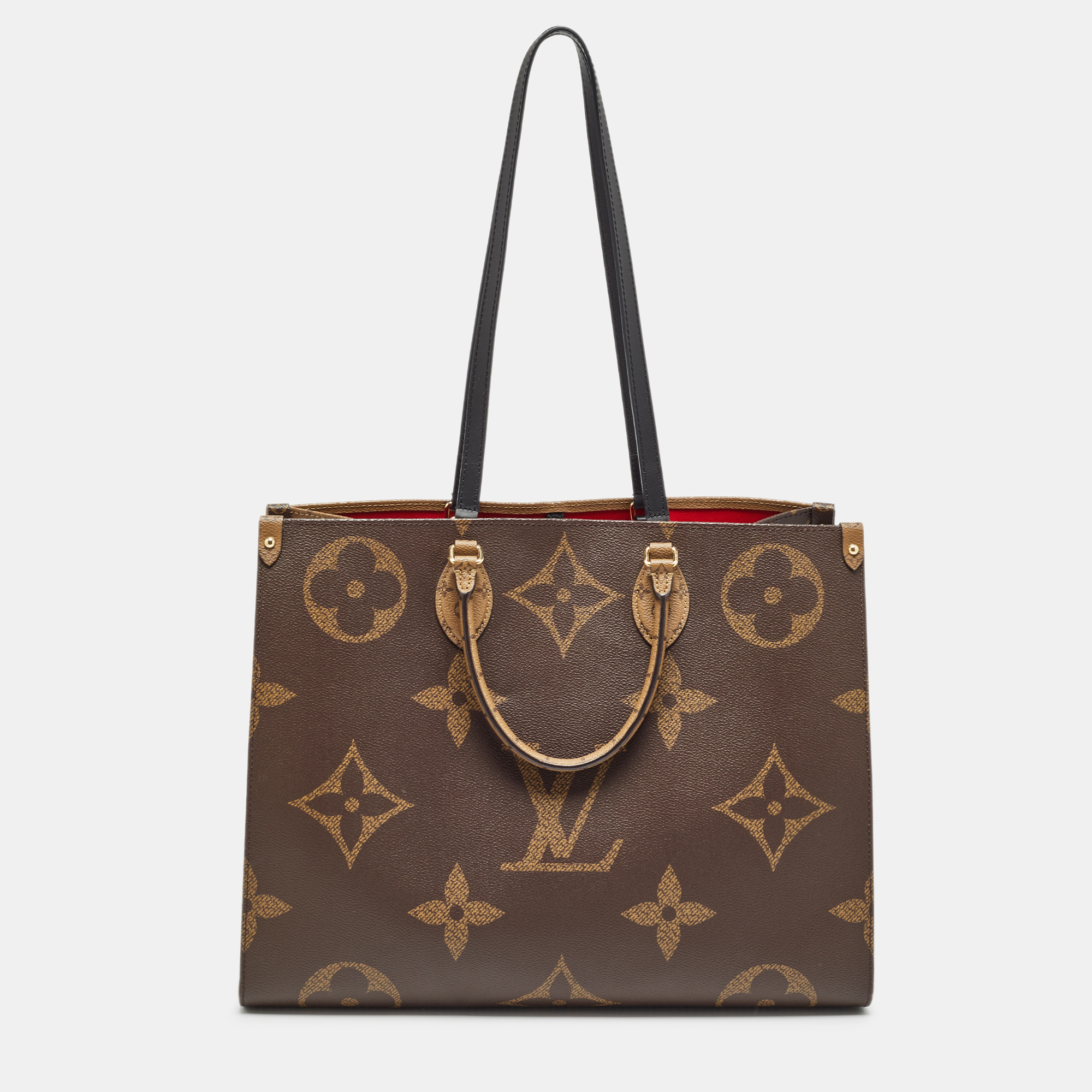 

Louis Vuitton Reverse Monogram Giant Canvas Onthego GM Bag, Brown