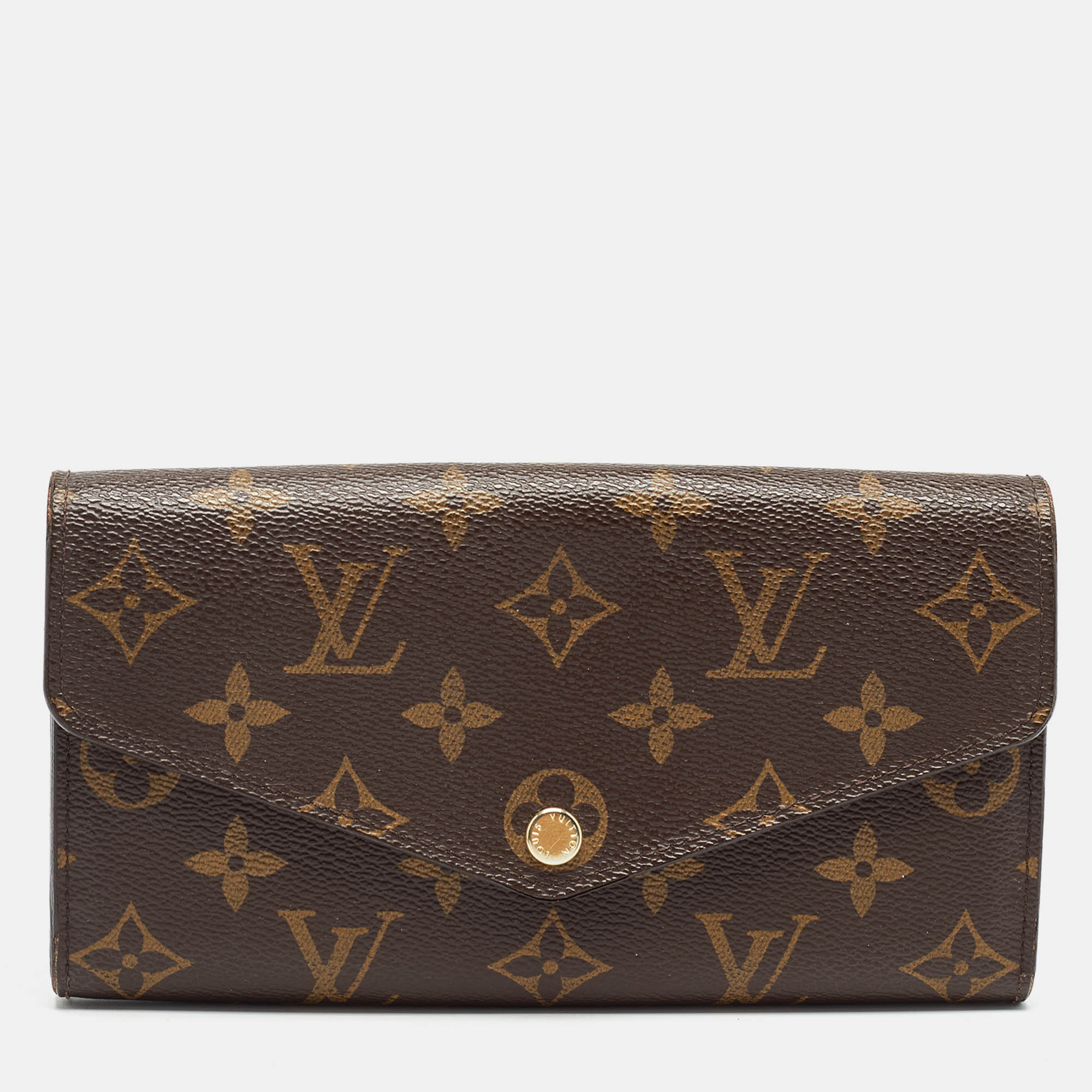 

Louis Vuitton Monogram Canvas Sarah Wallet, Brown