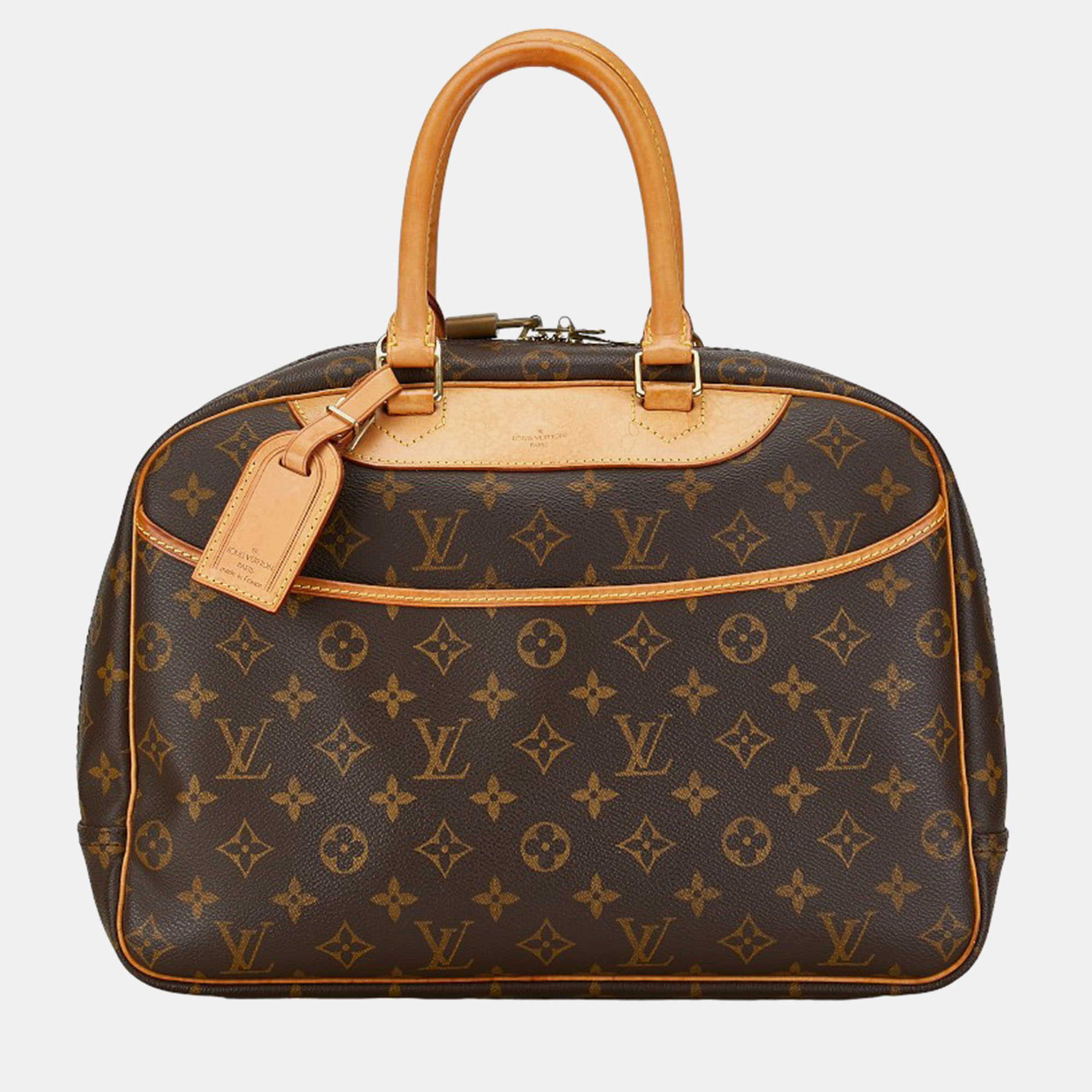 

Louis Vuitton Brown Monogram Canvas Deauville Satchel Bag, Black