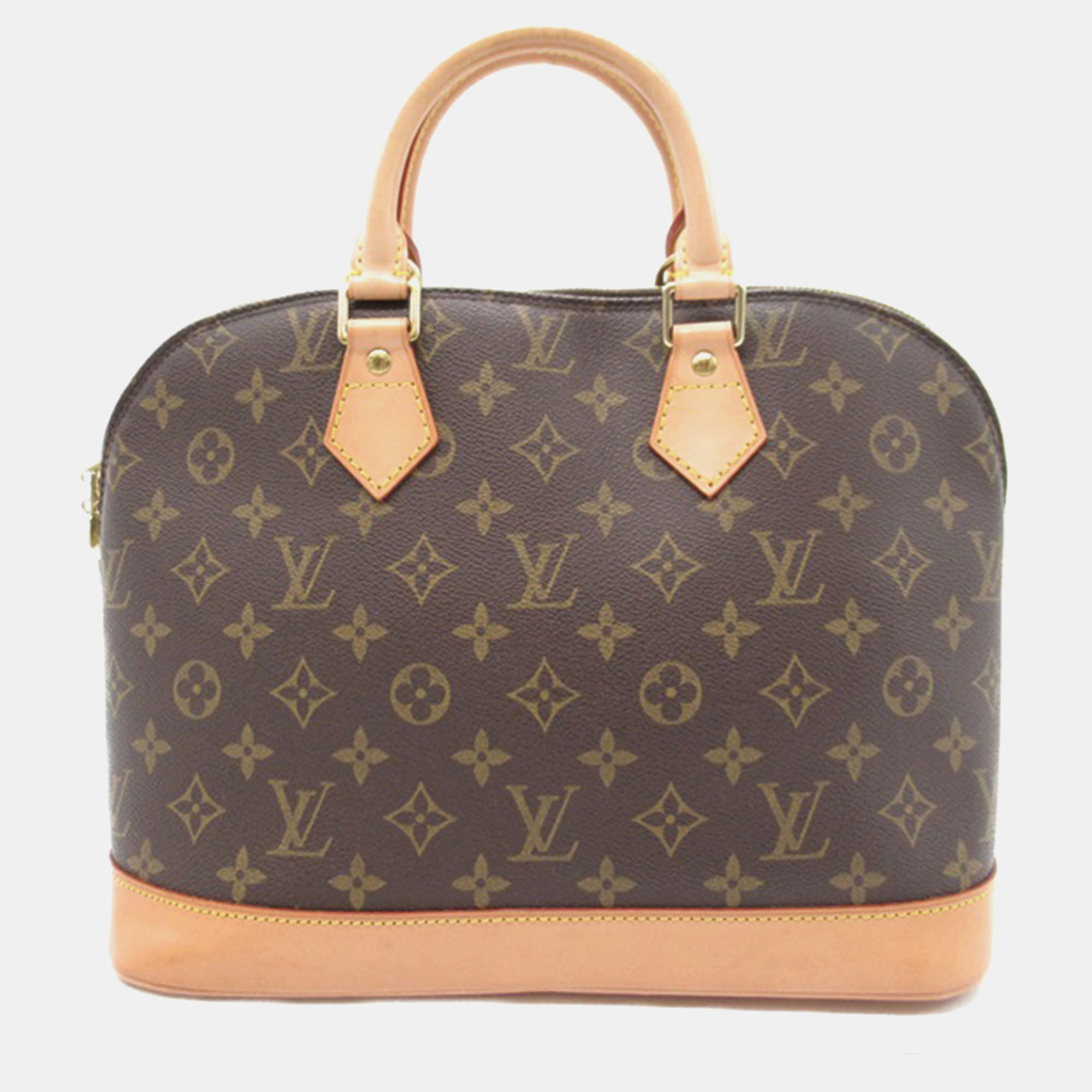 

Louis Vuitton Brown Leather PM Alma Satchel Bag