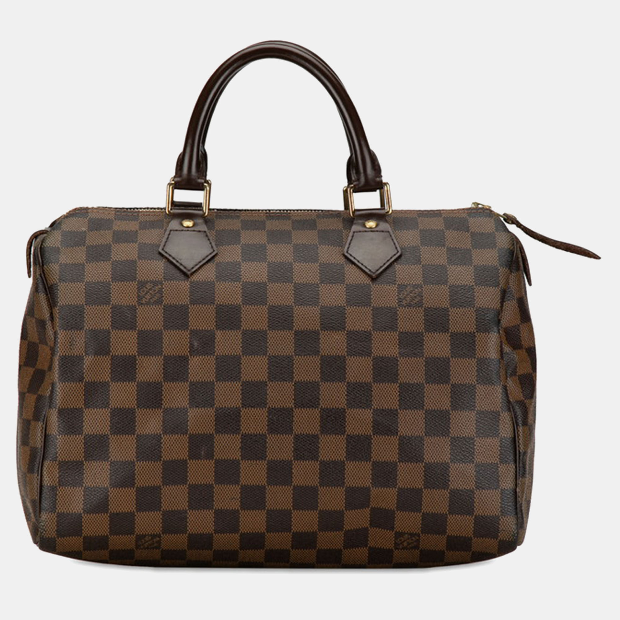 

Louis Vuitton Brown Canvas Speedy 30 Satchel Bag