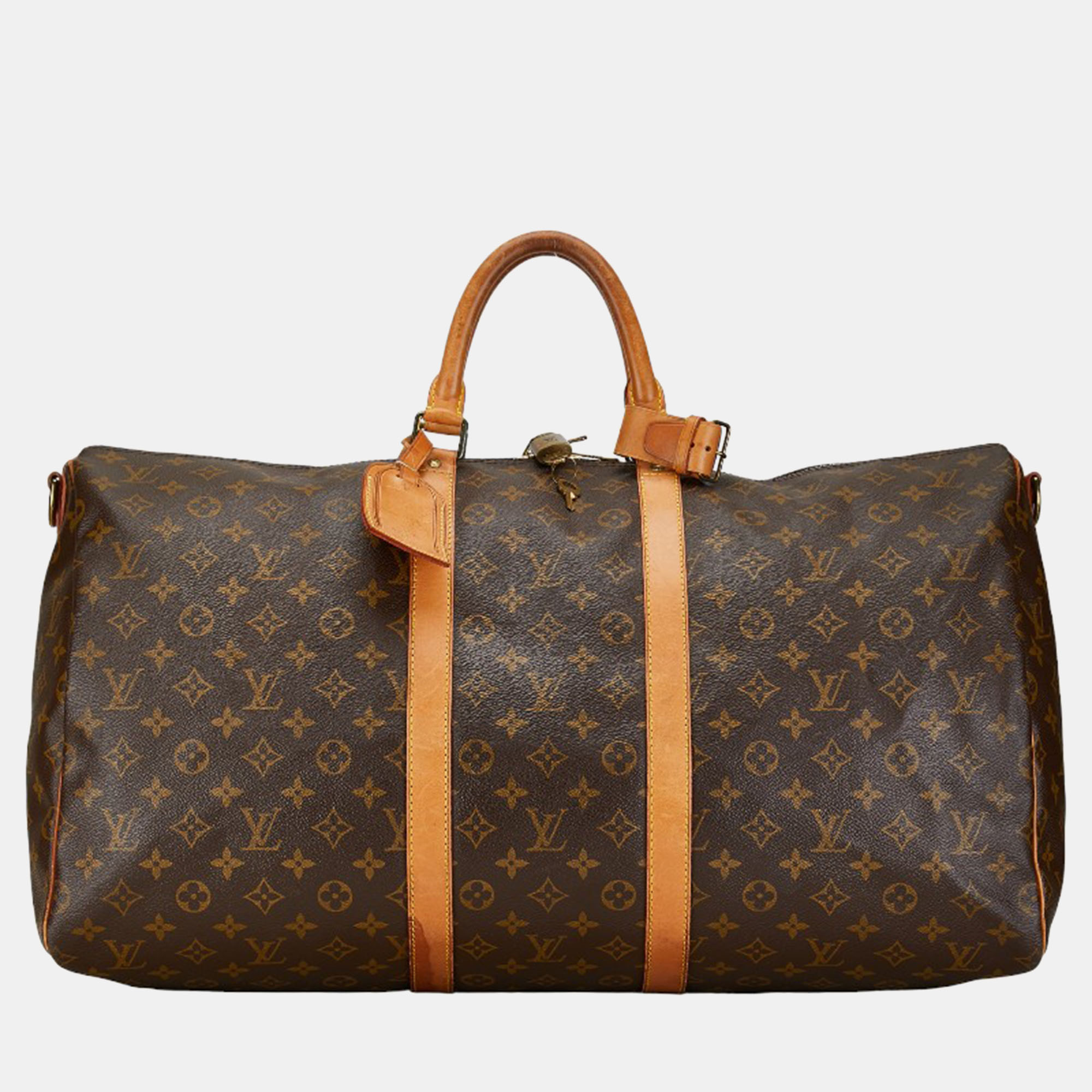 

Louis Vuitton Brown Monogram Canvas Keepall Bandouliere 55 Duffel Bag