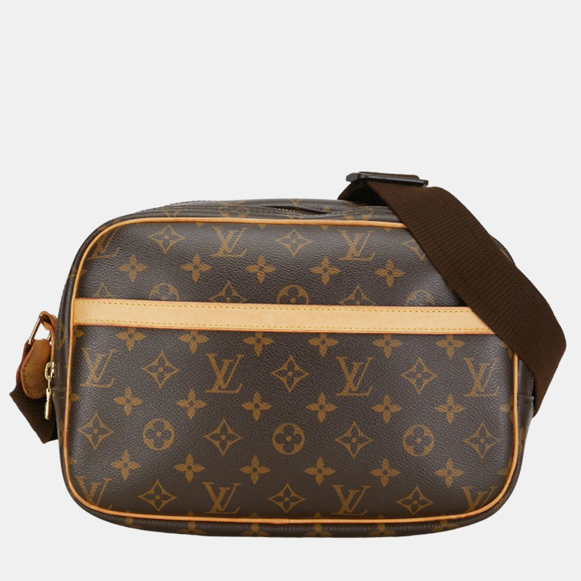 Pre-owned Louis Vuitton Brown Monogram Canvas Reporter Pm Shoulder Bag