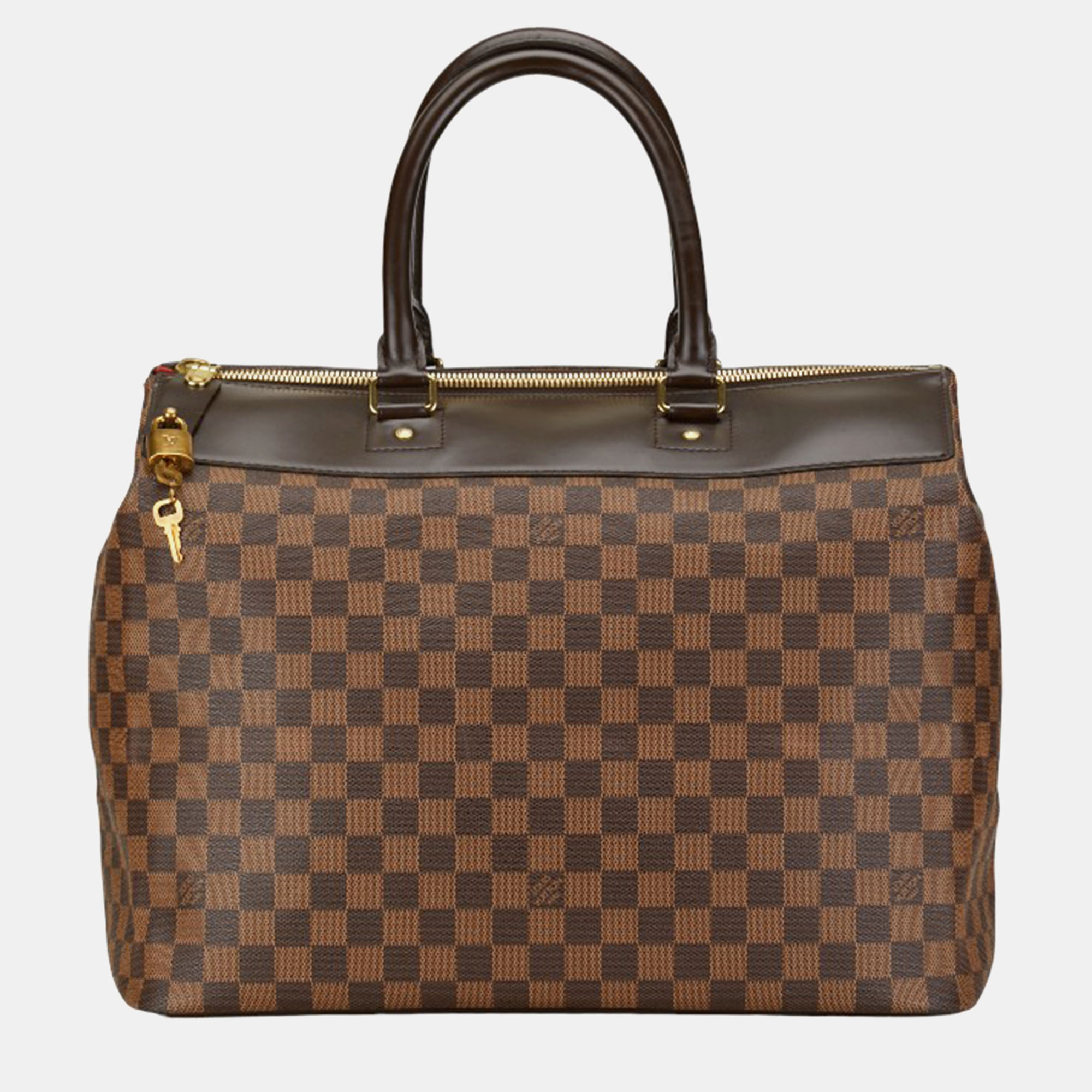 

Louis Vuitton Brown Damier Ebene Canvas Greenwich Top Handle Bag