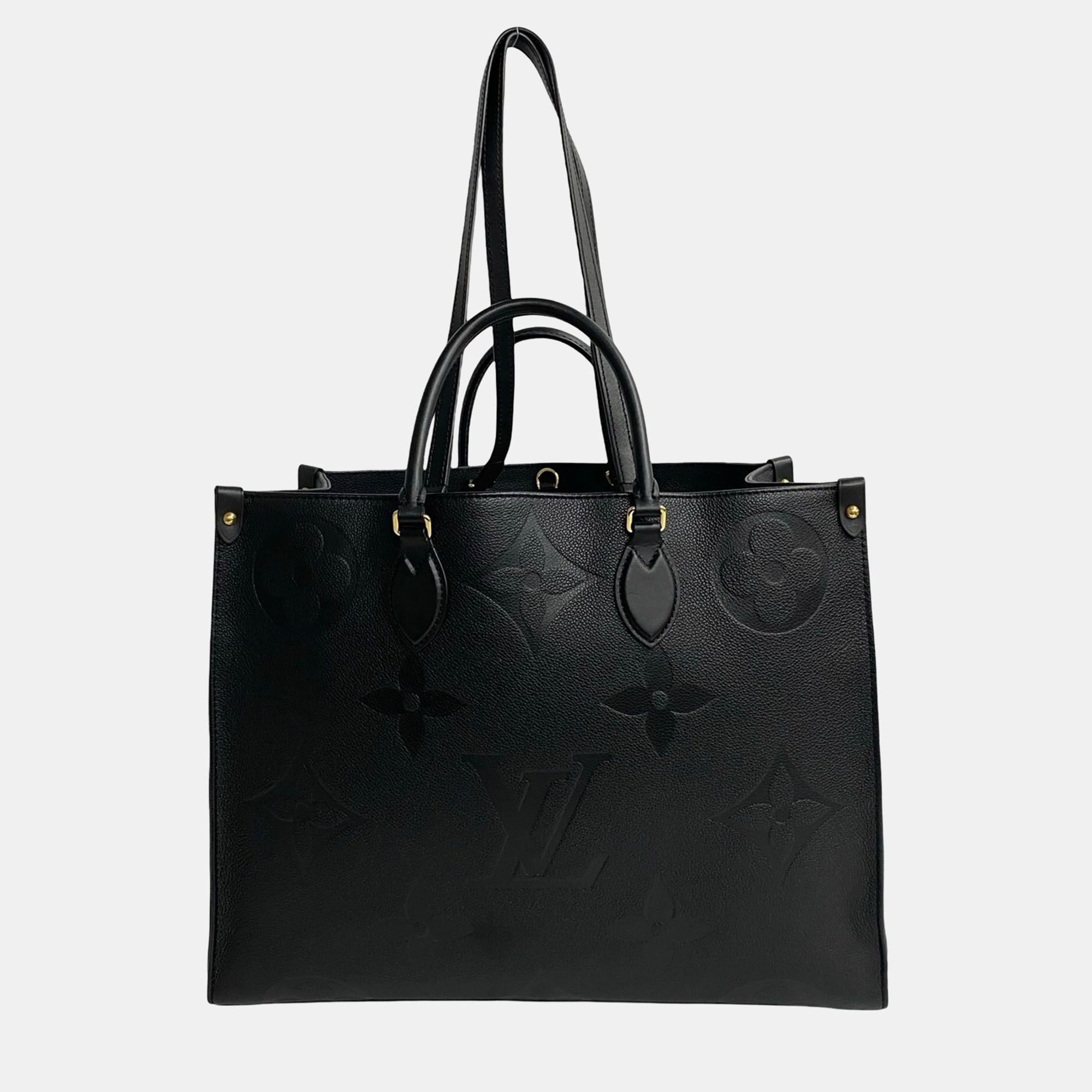 

Louis Vuitton Black Leather GM Onthego Tote Bag